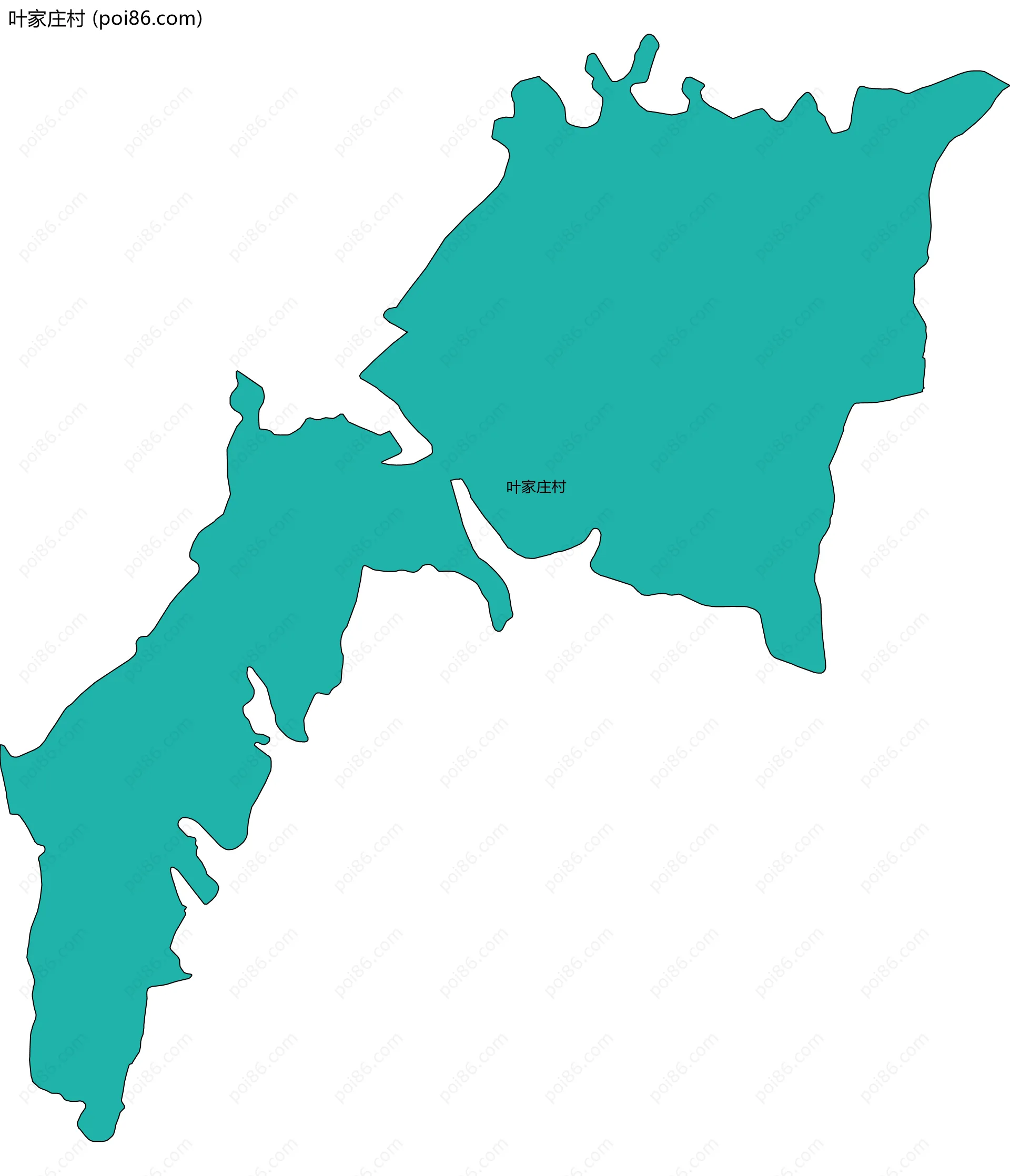 叶家庄村边界地图