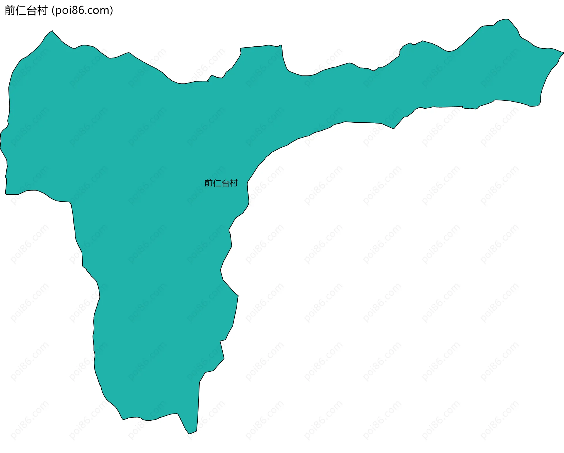 前仁台村边界地图