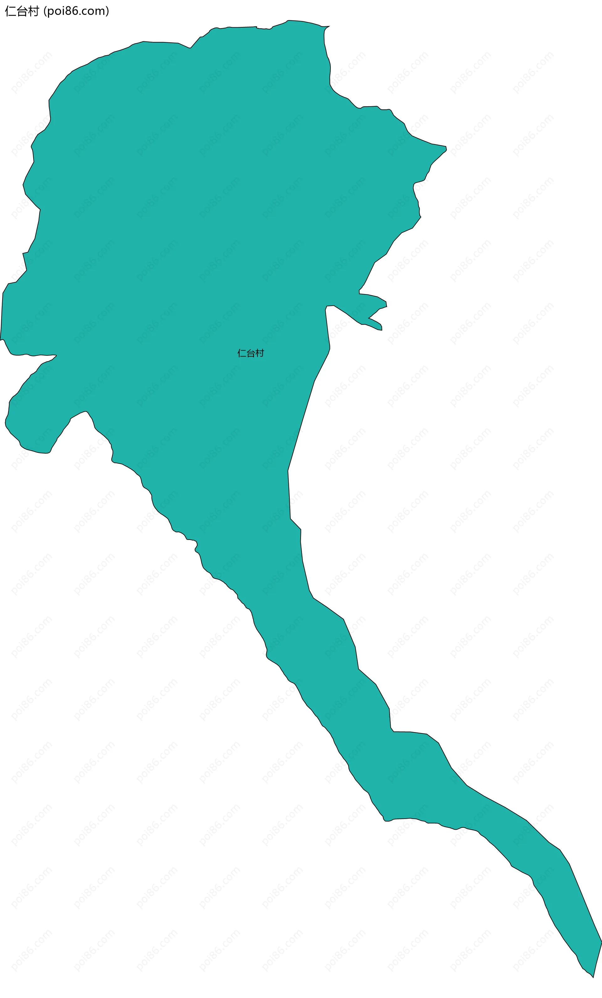 仁台村边界地图