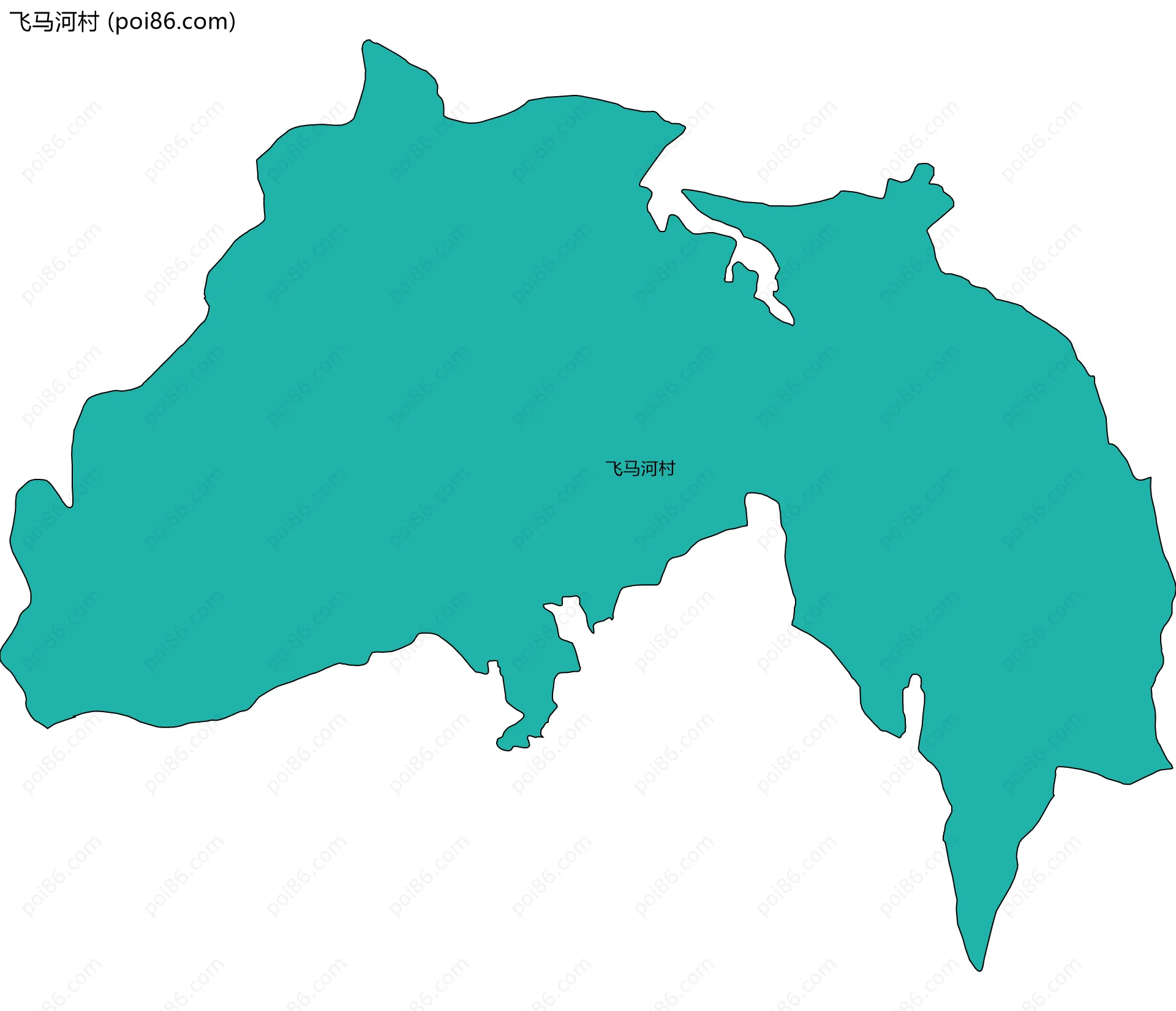 飞马河村边界地图