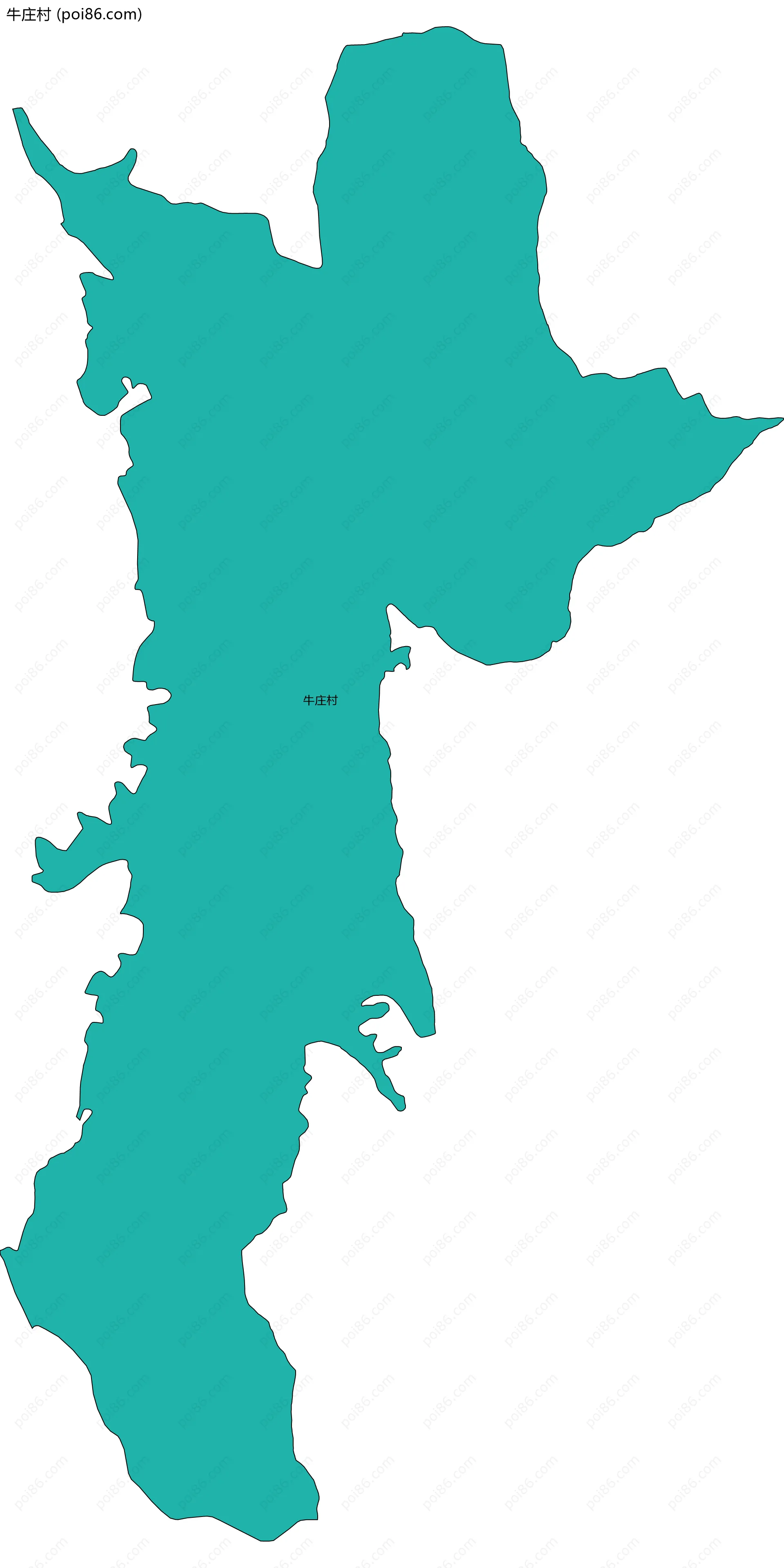 牛庄村边界地图