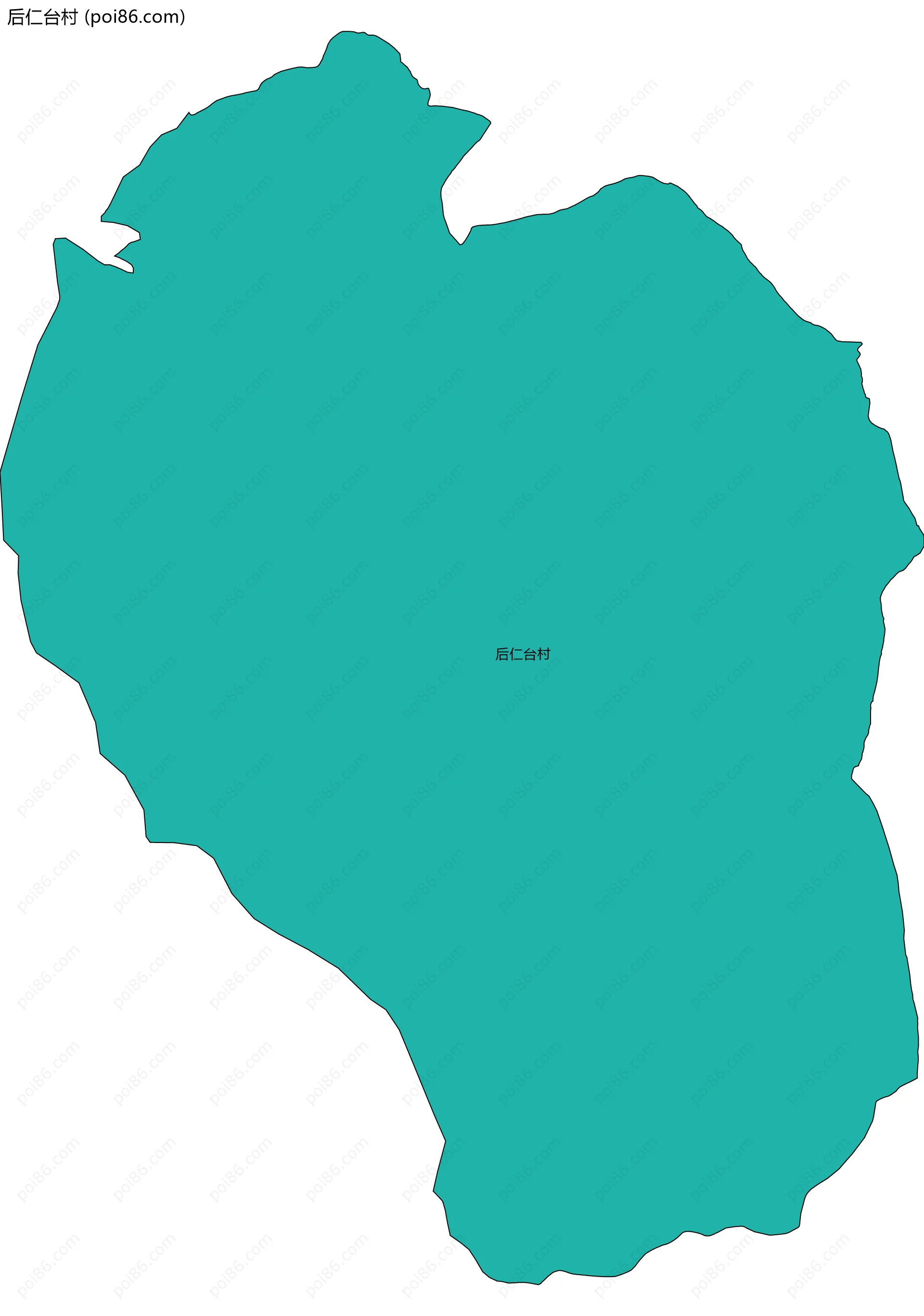 后仁台村边界地图