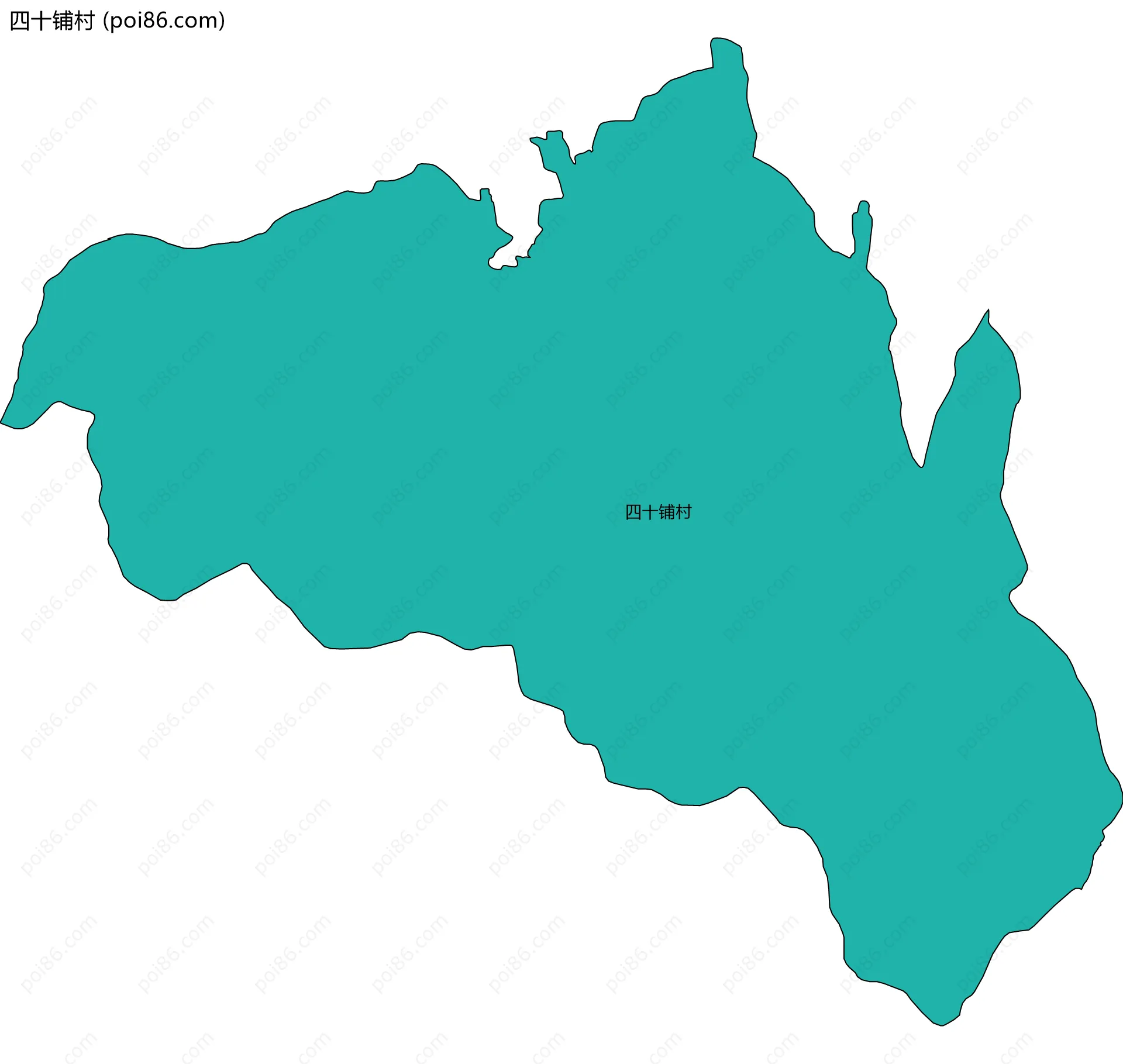四十铺村边界地图