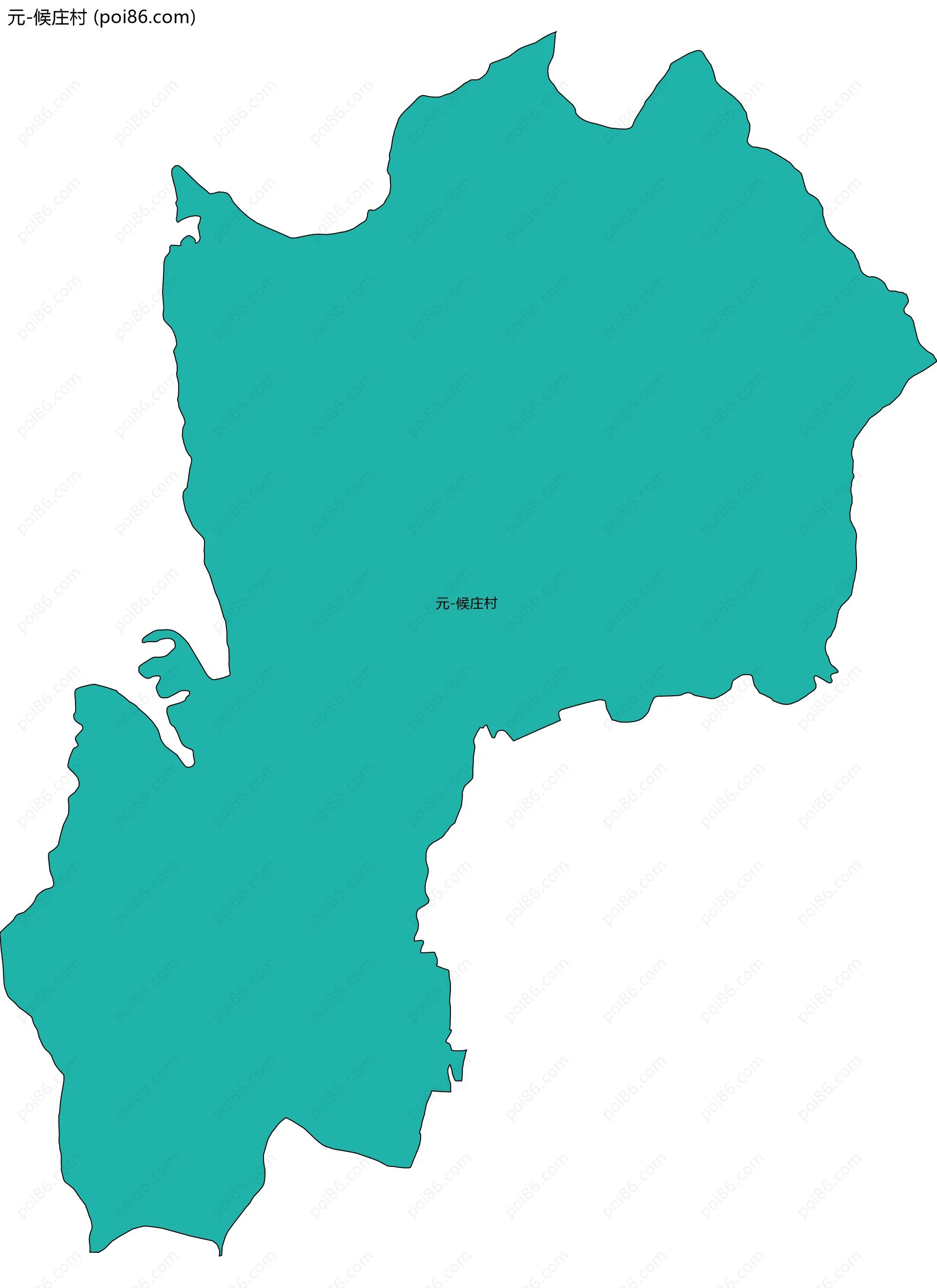 元-候庄村边界地图