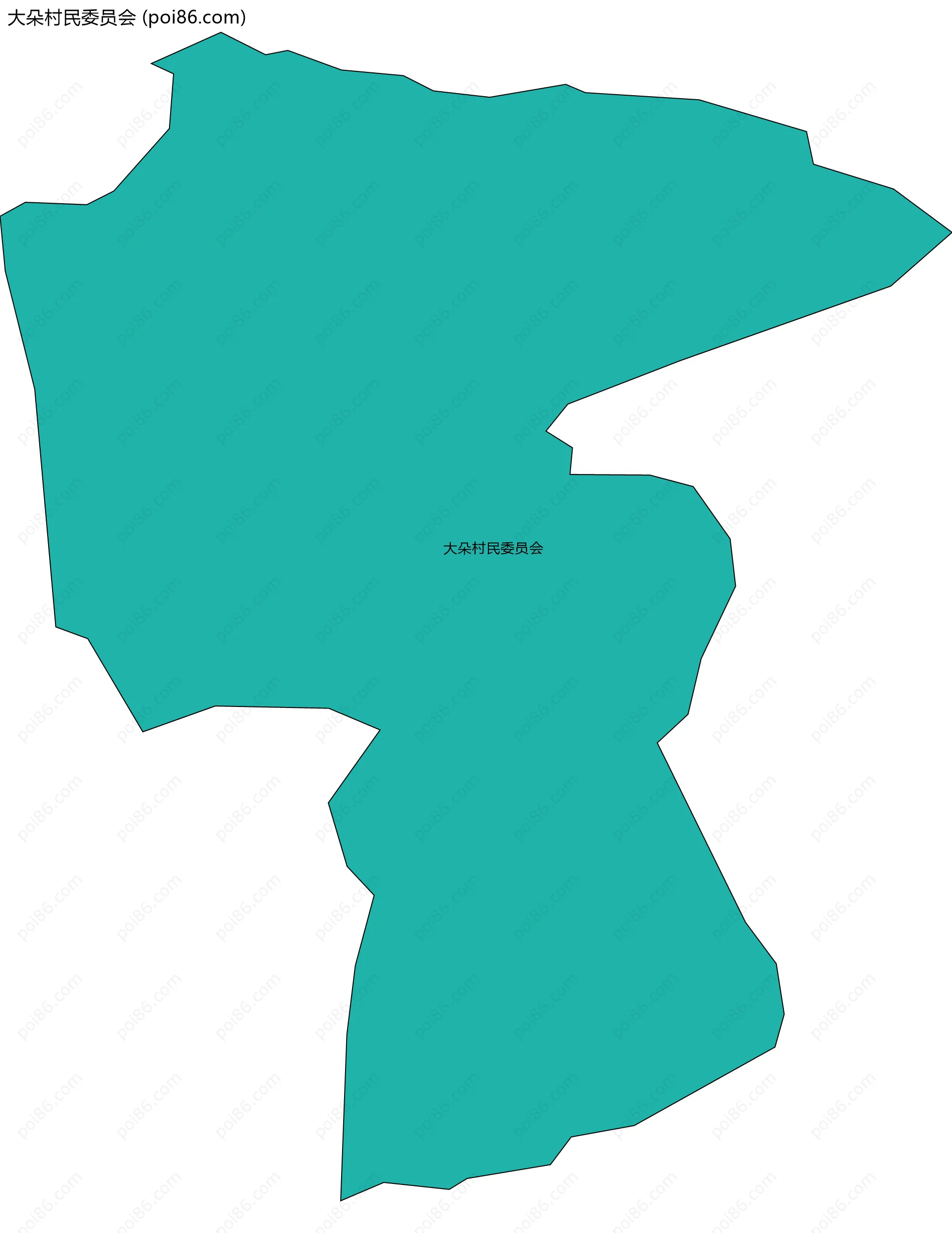 大朵村民委员会边界地图