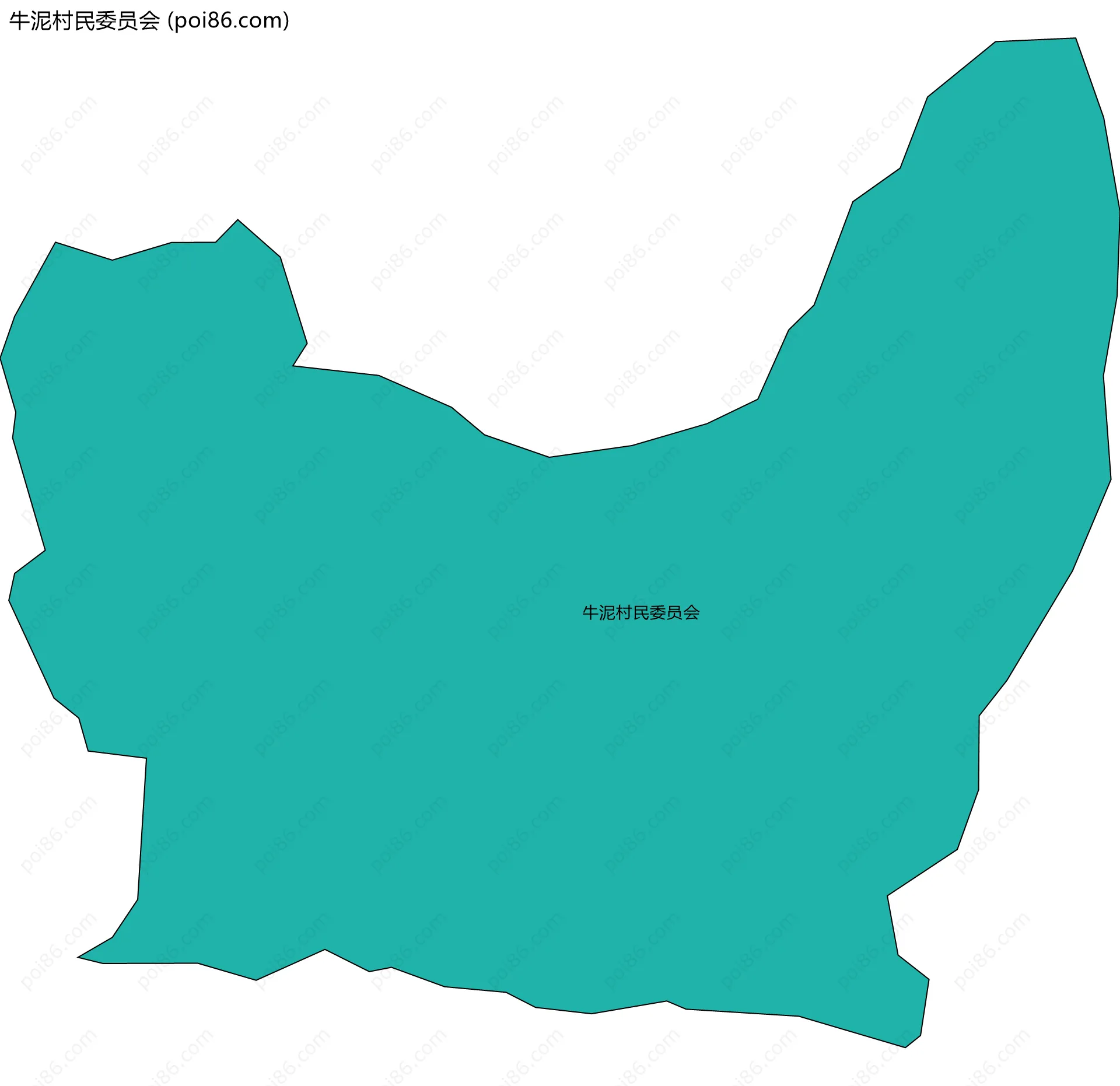 牛泥村民委员会边界地图