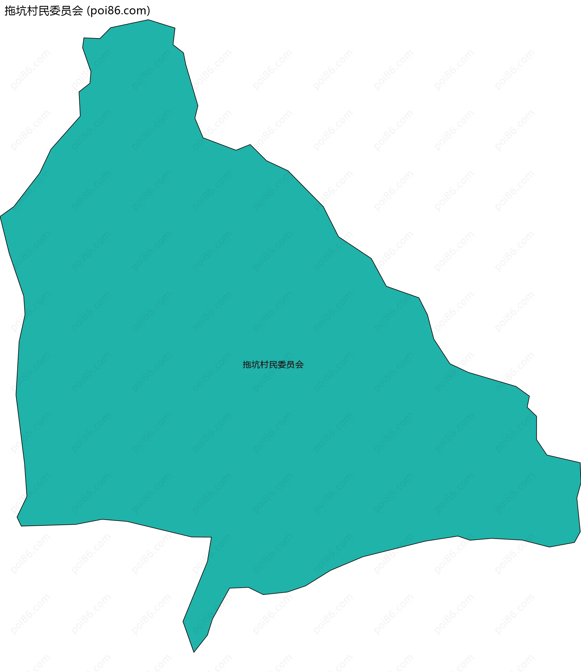 拖坑村民委员会边界地图