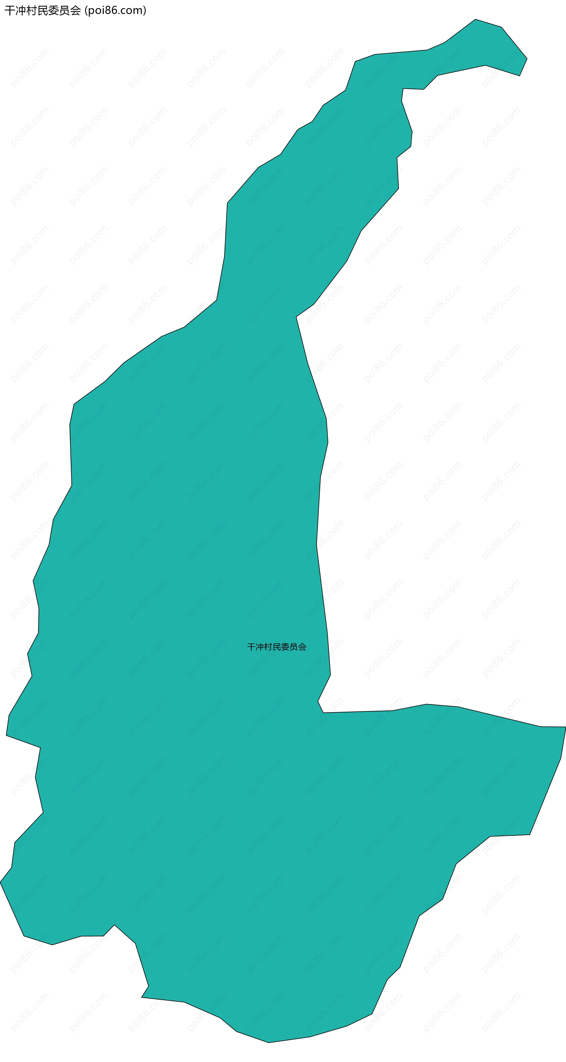 干冲村民委员会边界地图