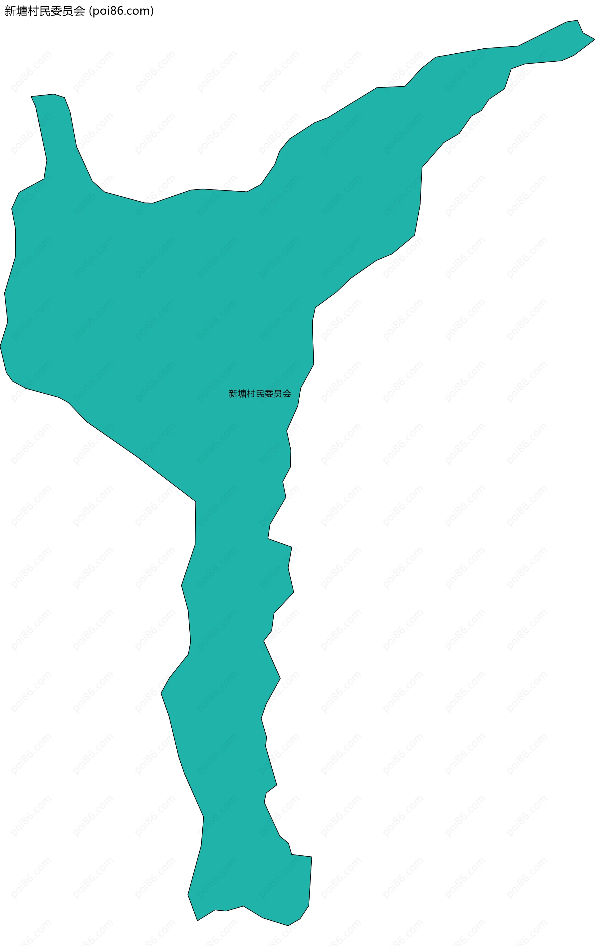 新塘村民委员会边界地图