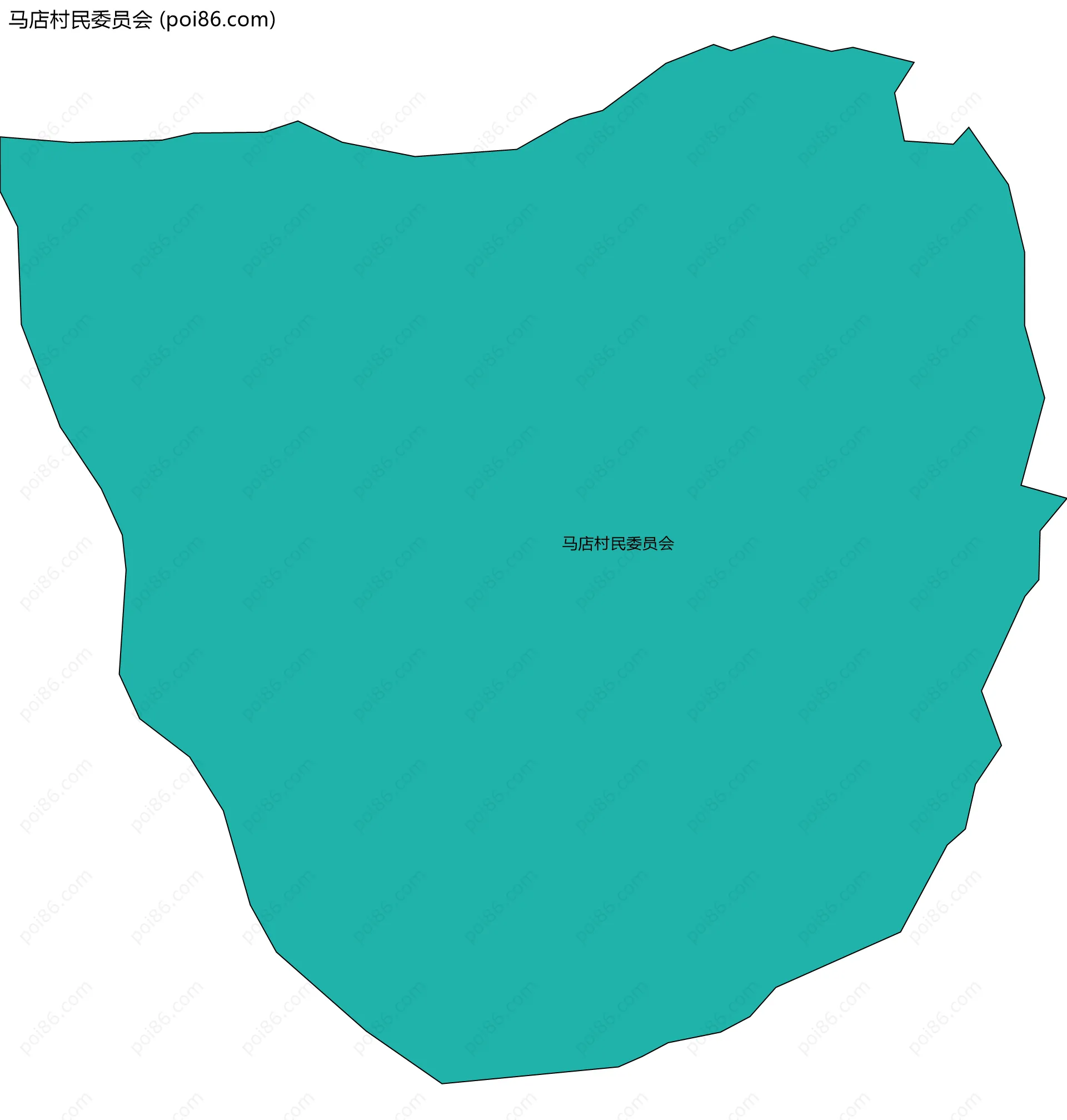 马店村民委员会边界地图