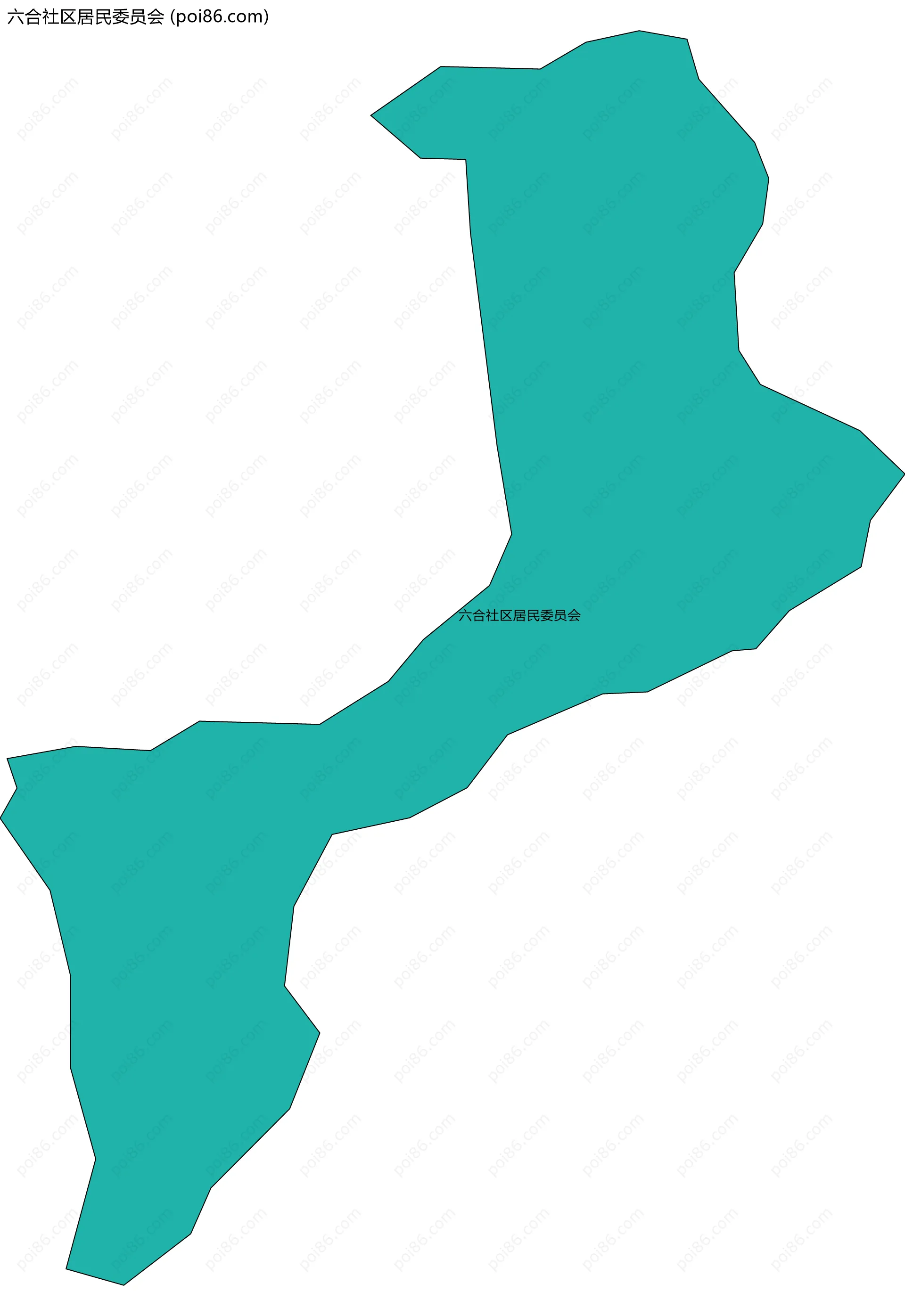 六合社区居民委员会边界地图
