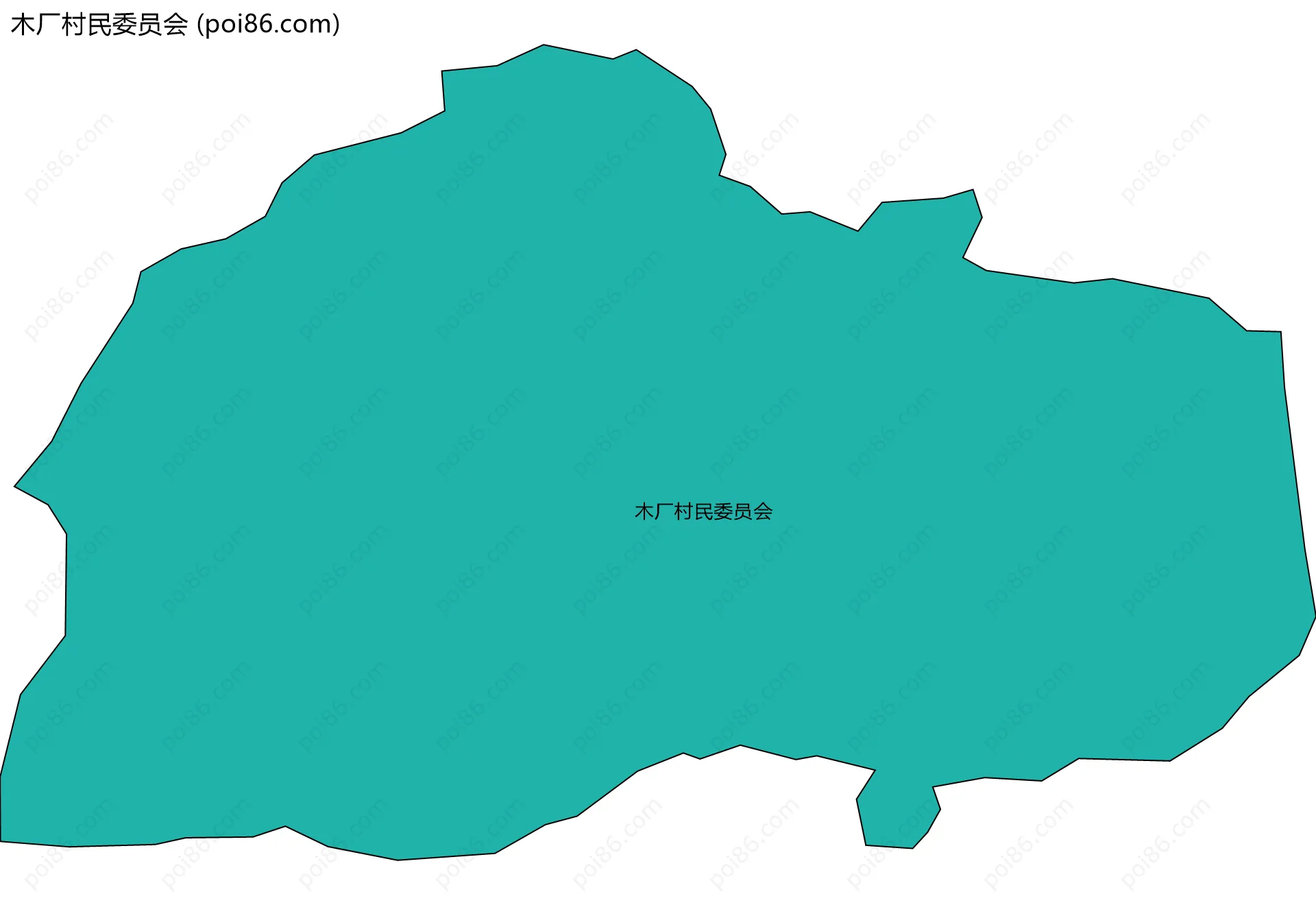 木厂村民委员会边界地图