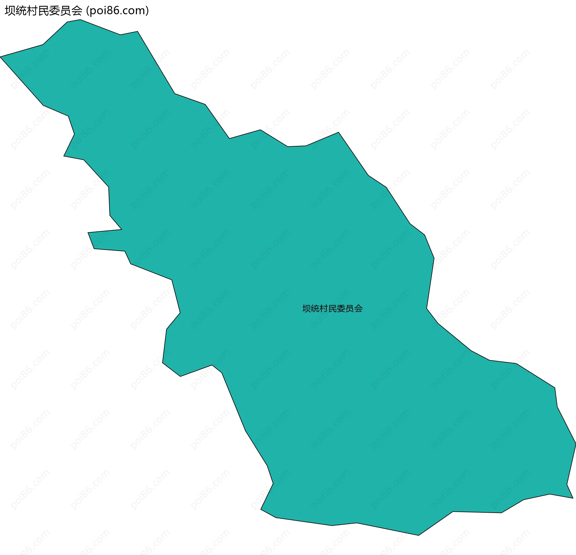 坝统村民委员会边界地图
