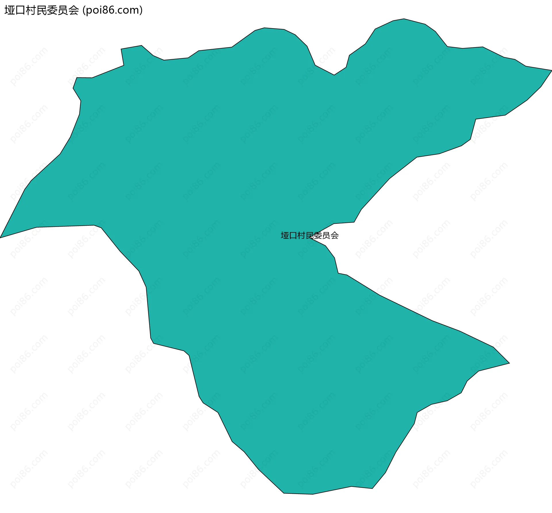 垭口村民委员会边界地图