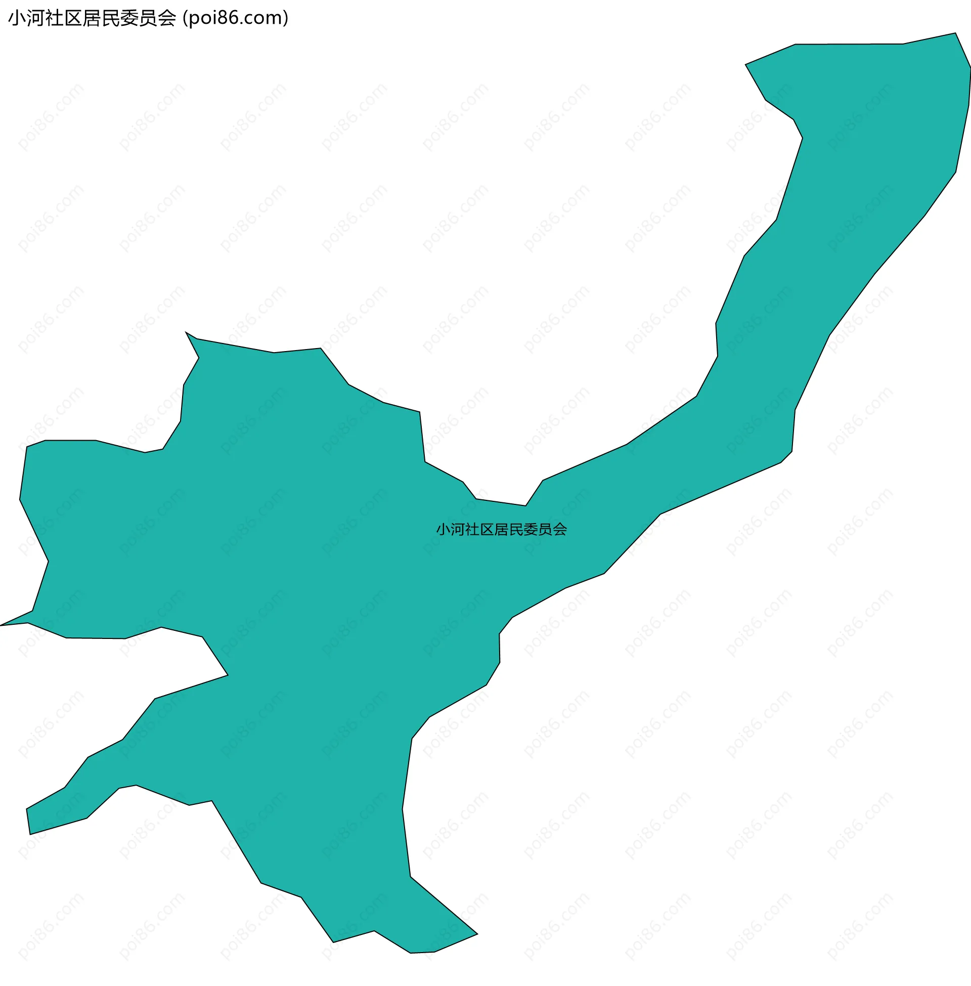 小河社区居民委员会边界地图