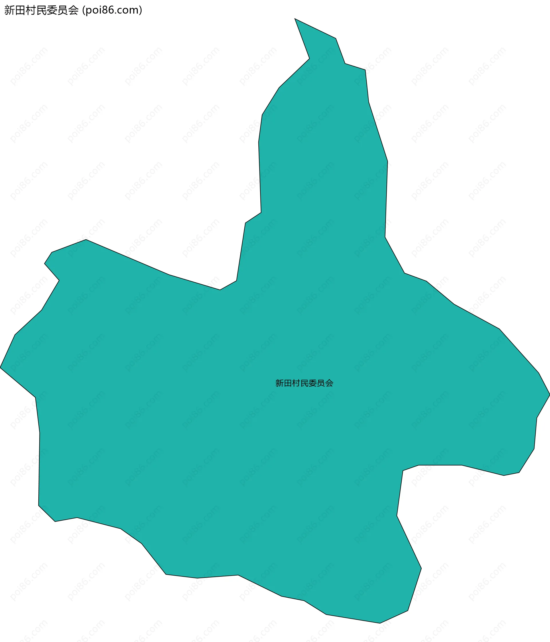 新田村民委员会边界地图