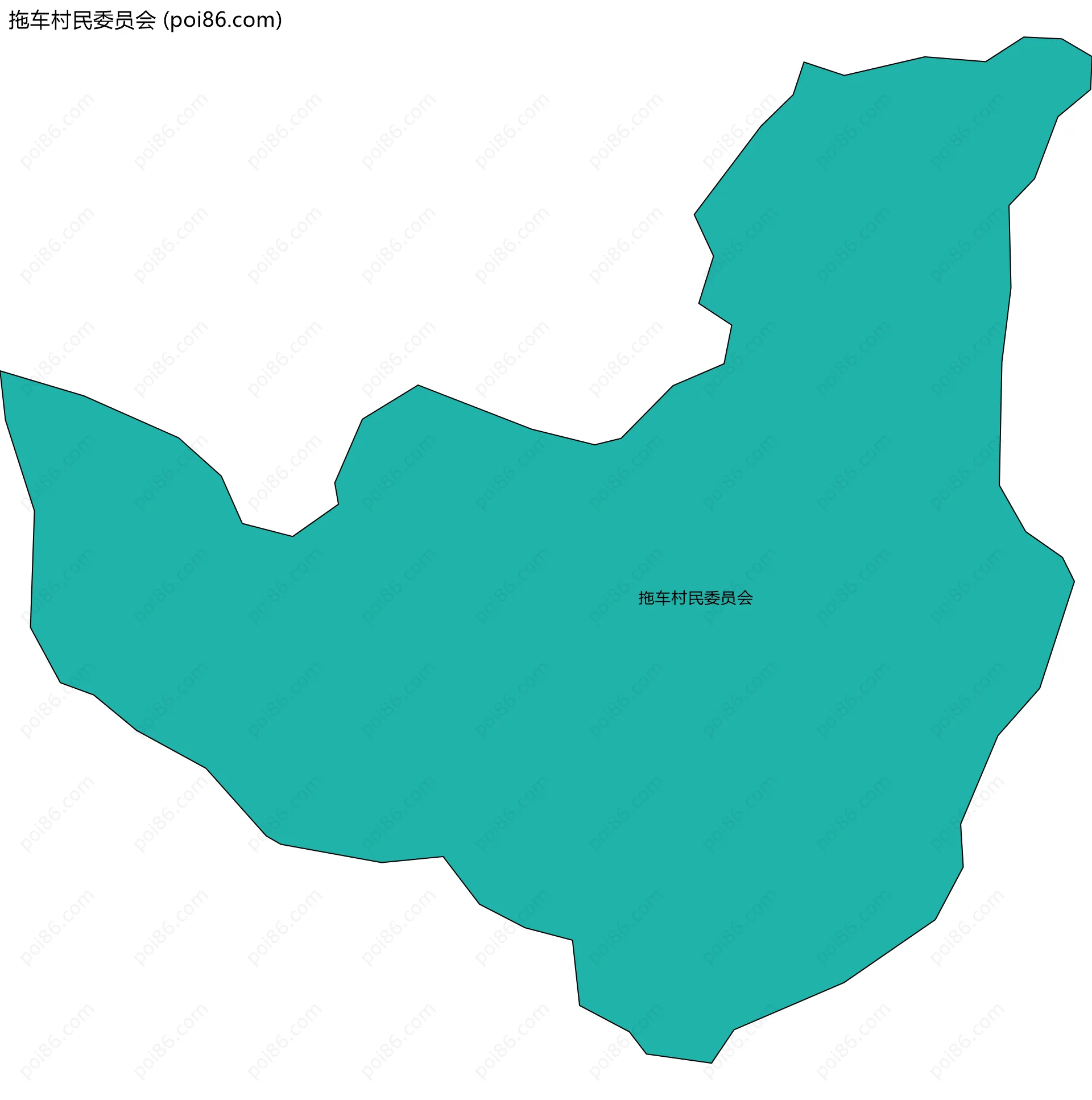 拖车村民委员会边界地图