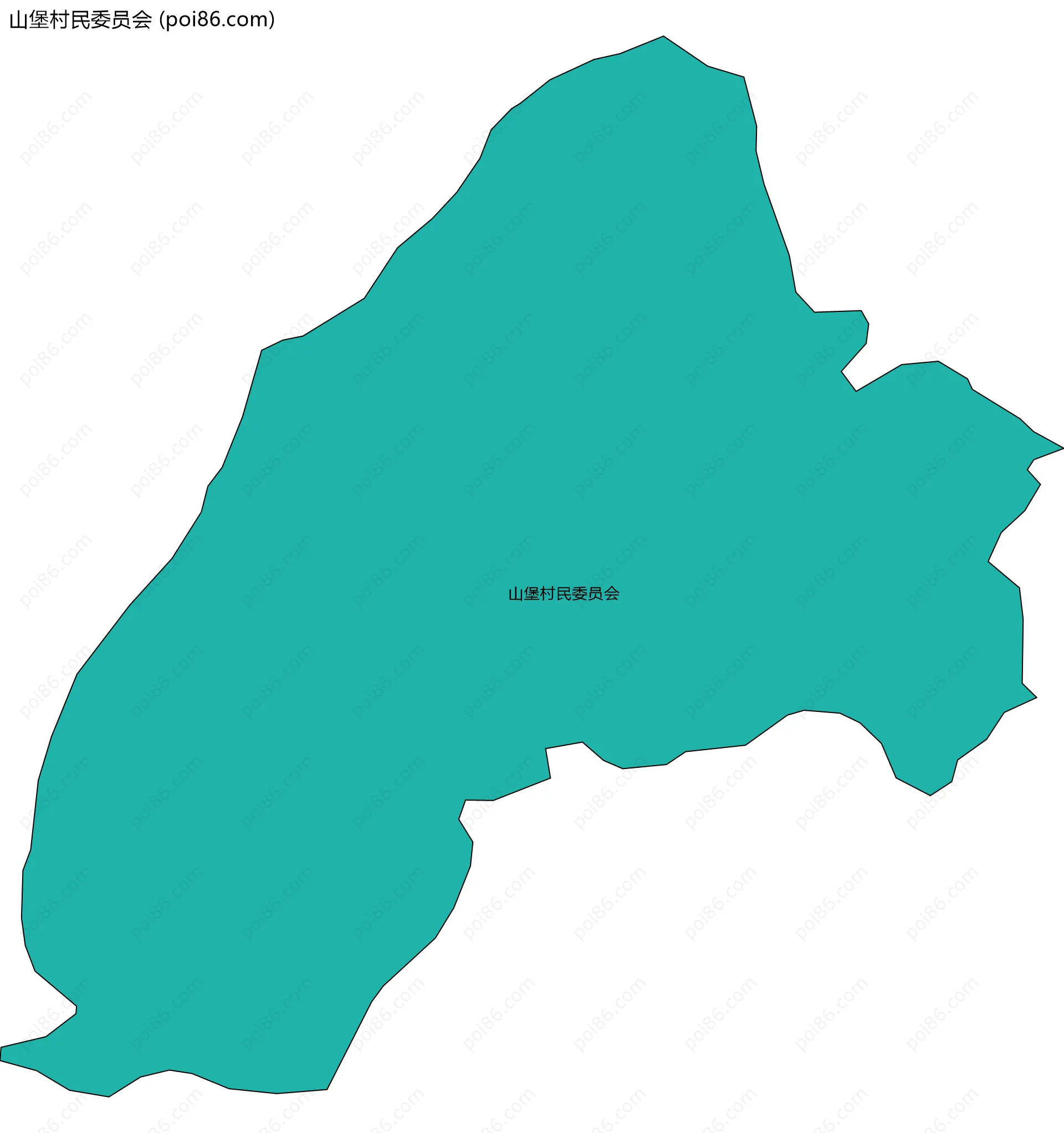 山堡村民委员会边界地图