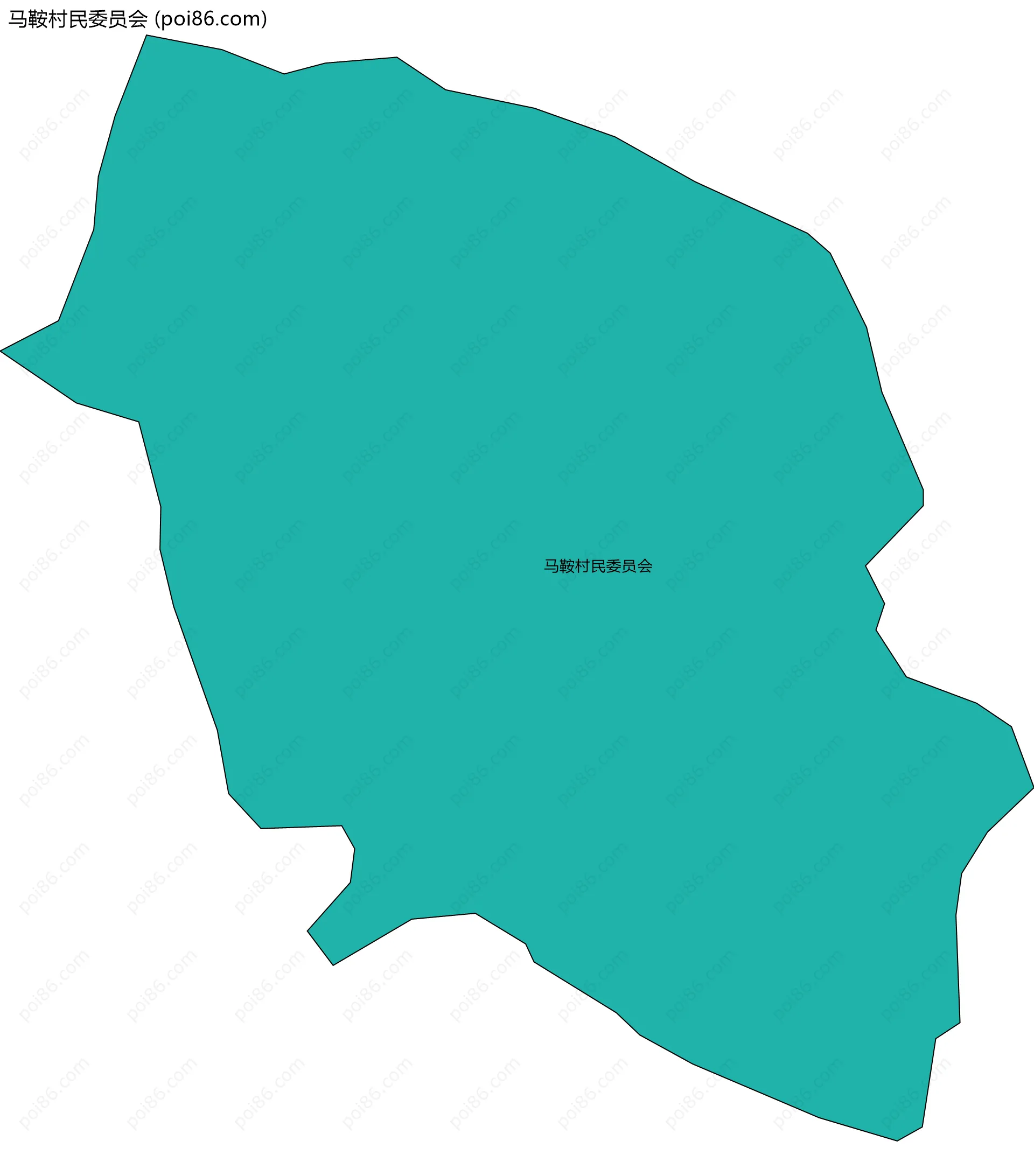 马鞍村民委员会边界地图
