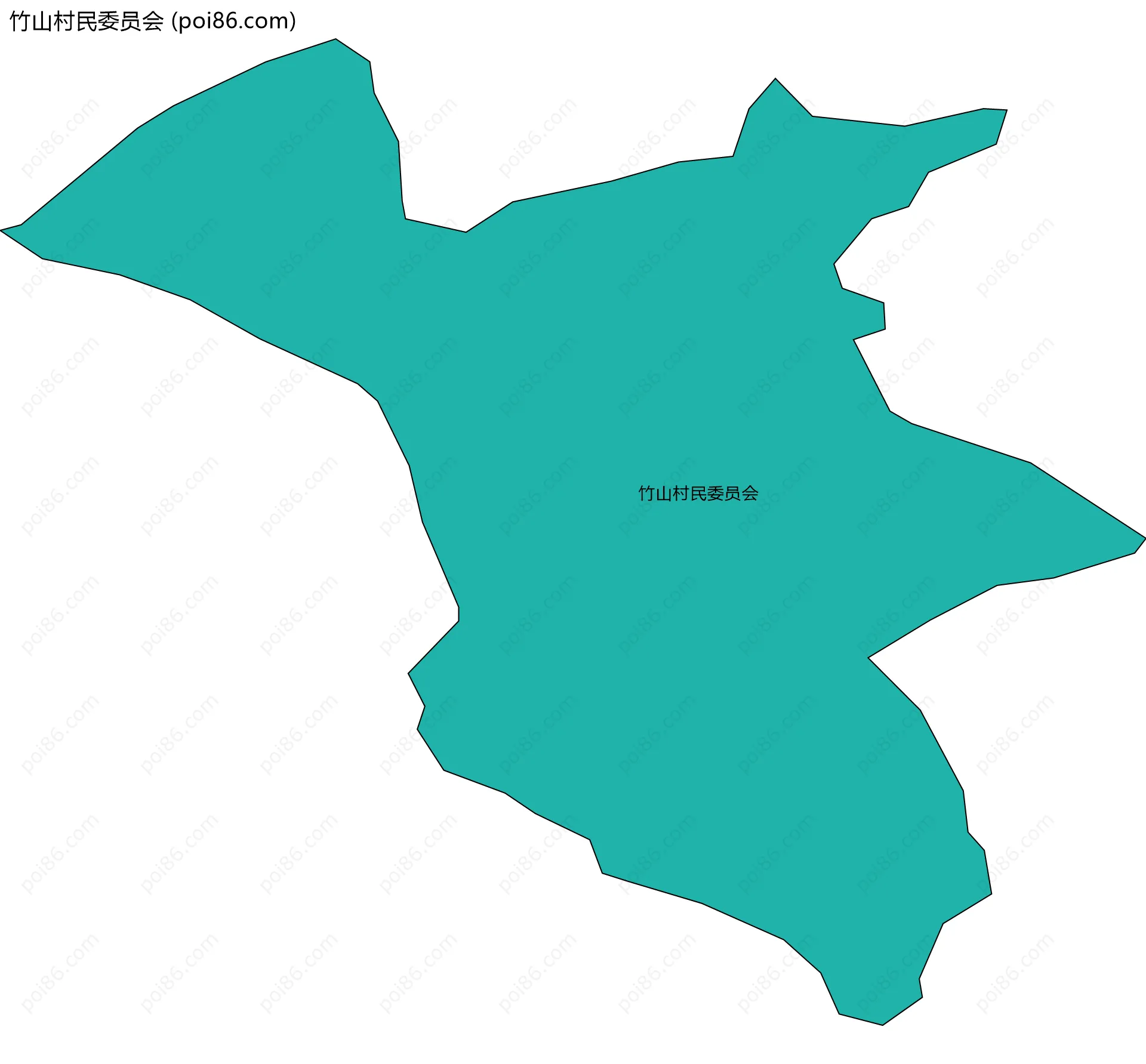 竹山村民委员会边界地图