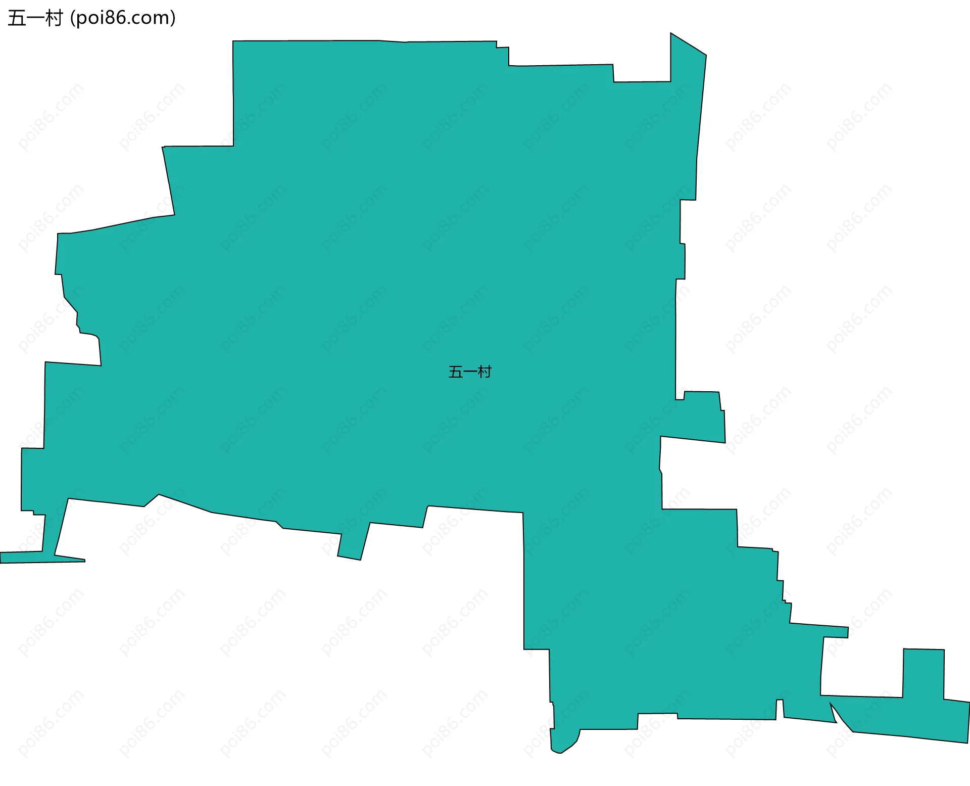 五一村边界地图