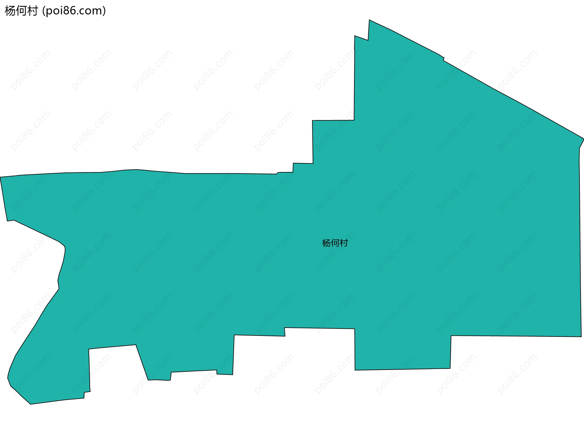 杨何村边界地图