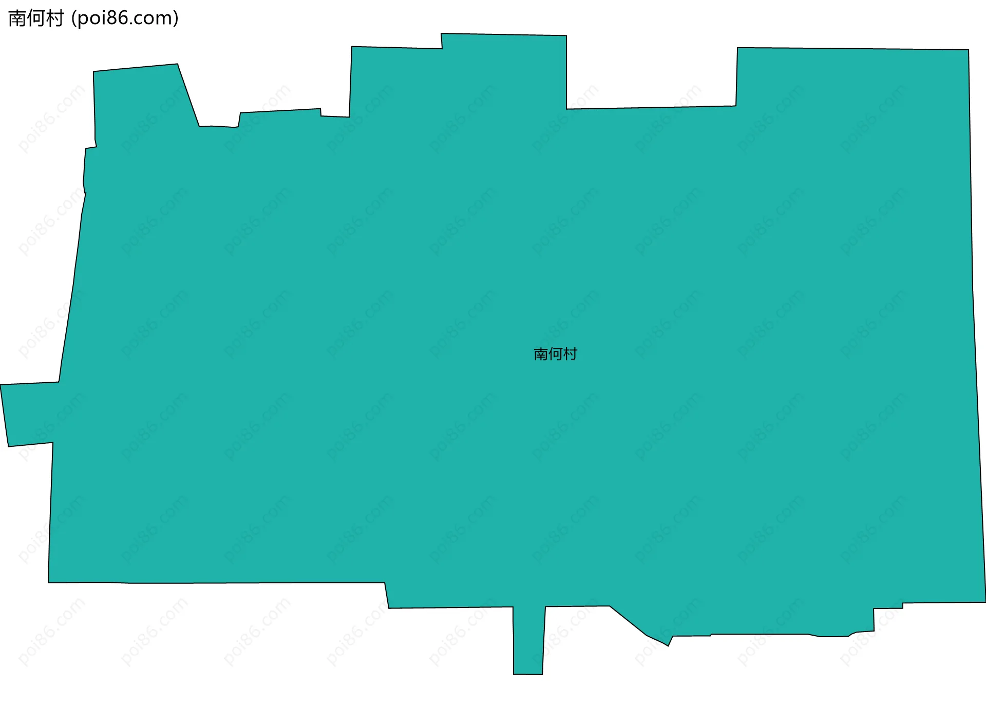 南何村边界地图