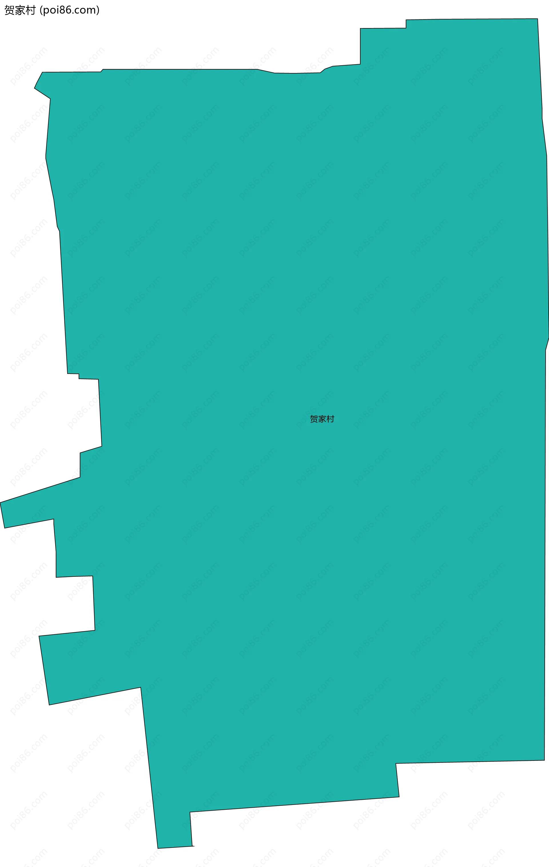 贺家村边界地图