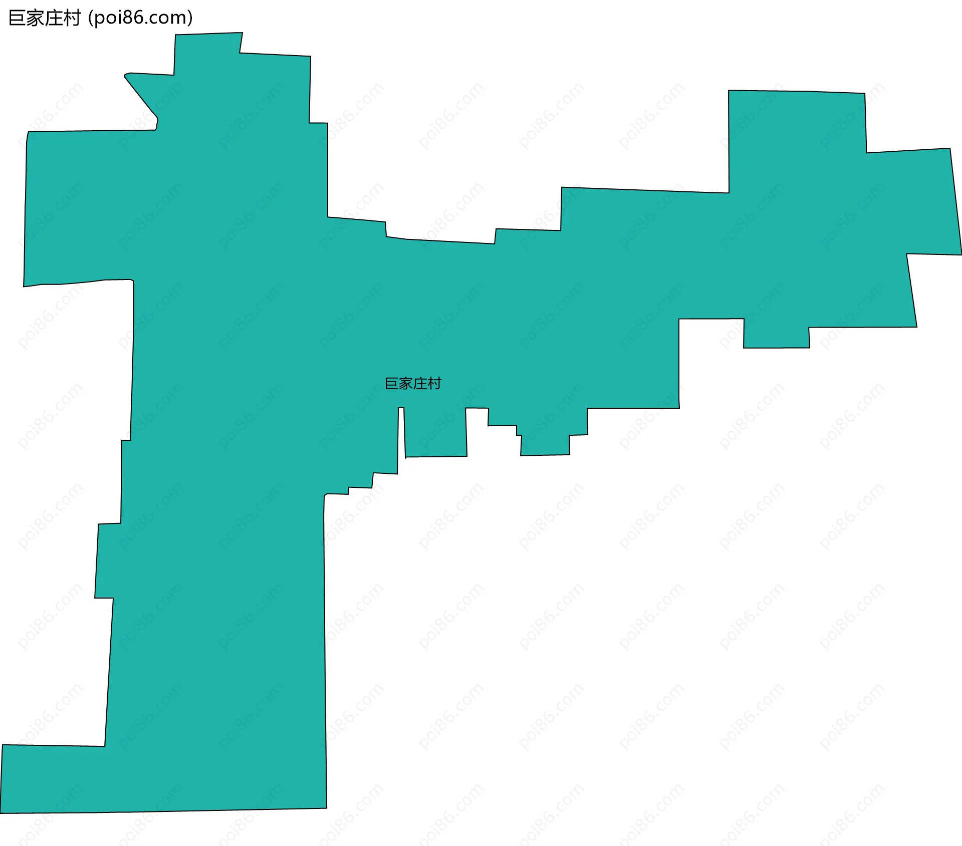 巨家庄村边界地图