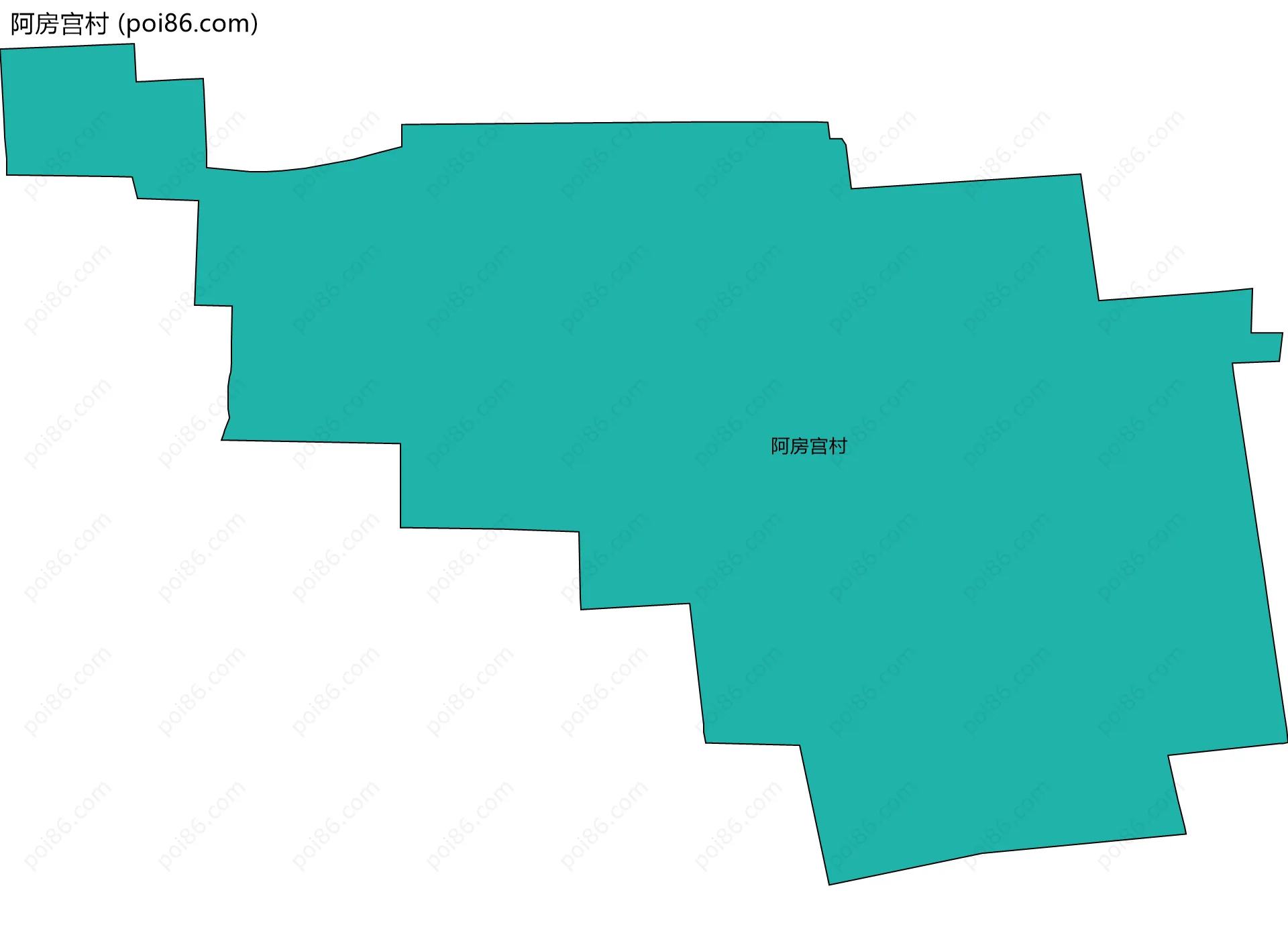 阿房宫村边界地图