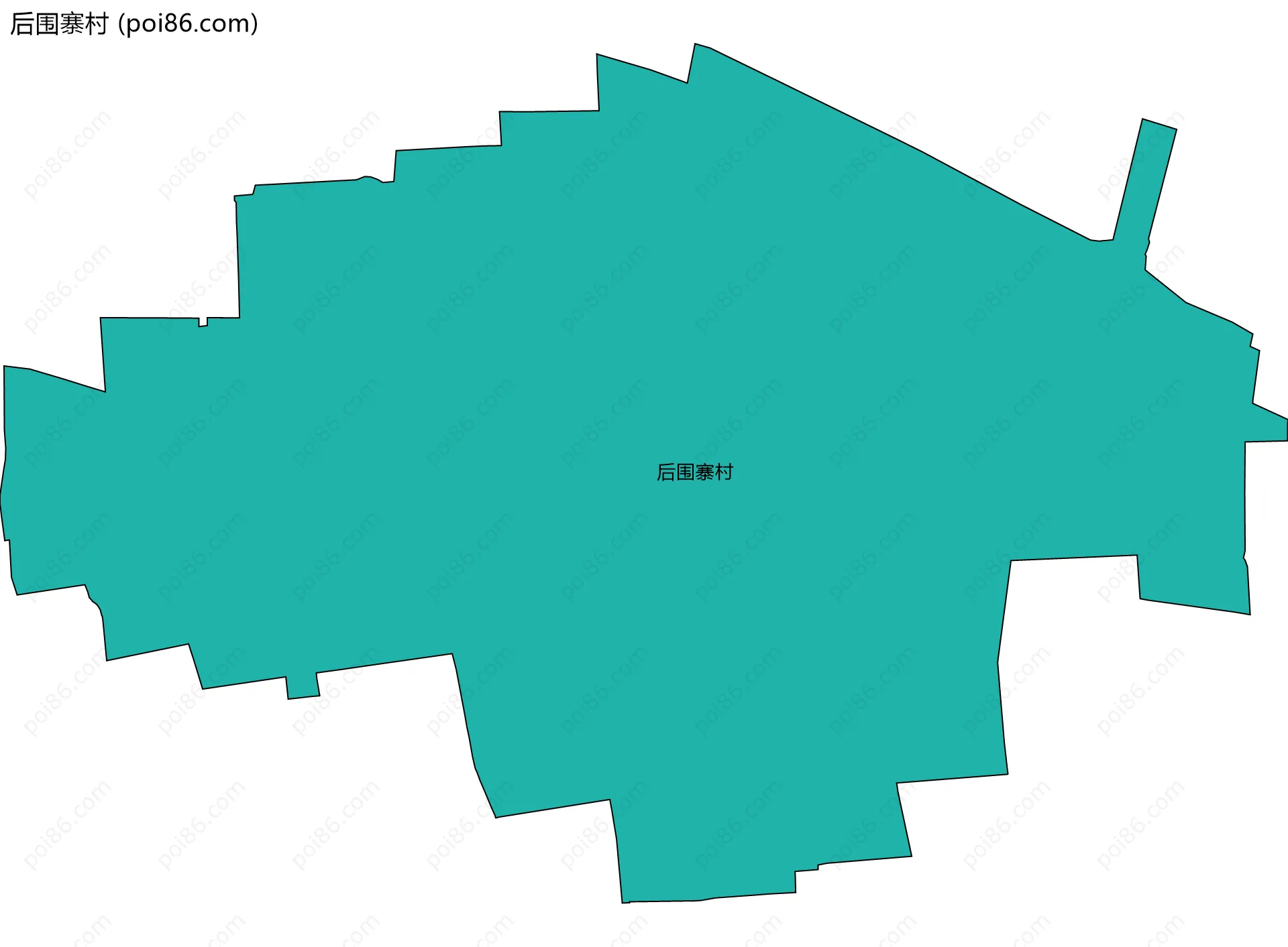 后围寨村边界地图