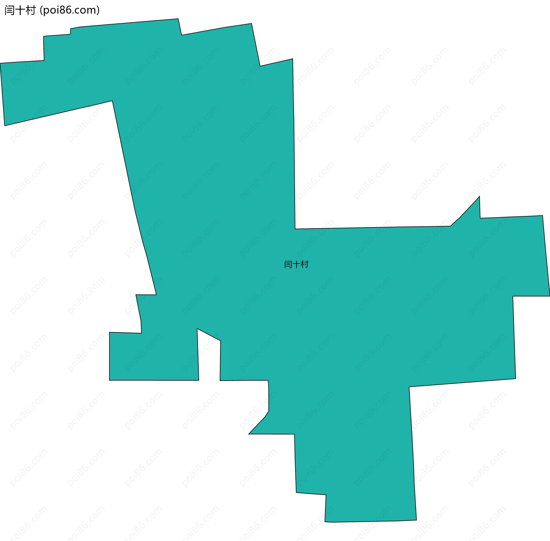 闫十村边界地图