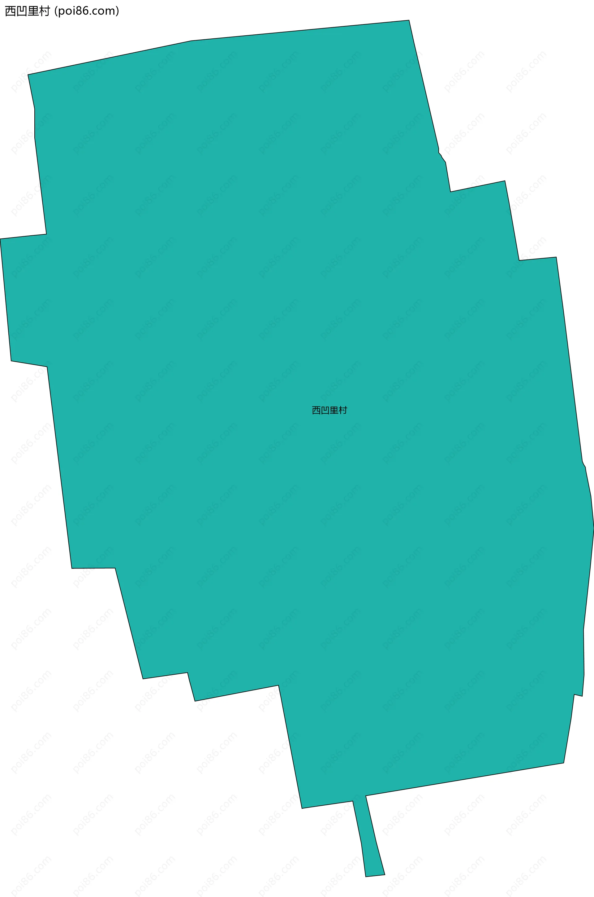 西凹里村边界地图