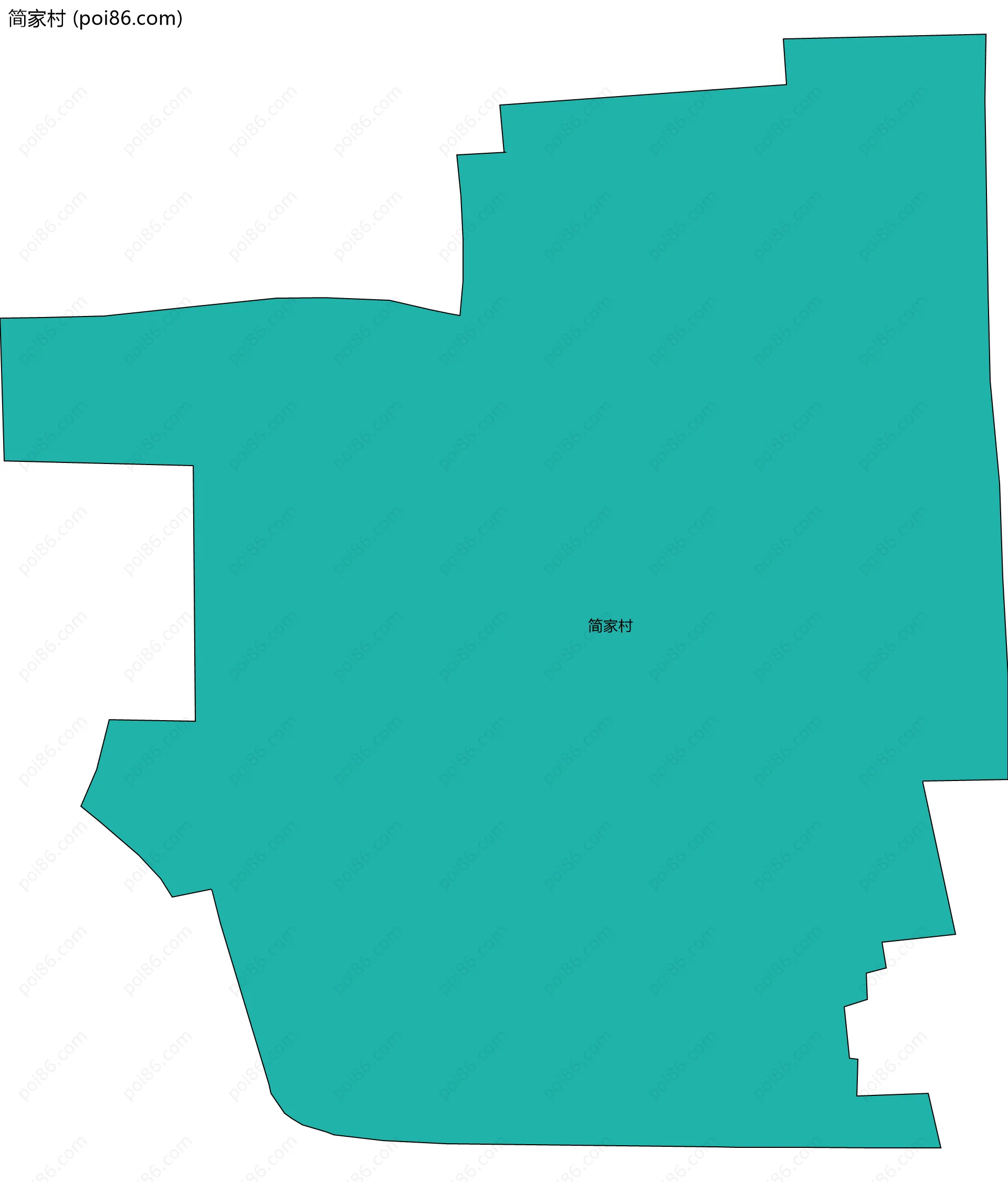 简家村边界地图