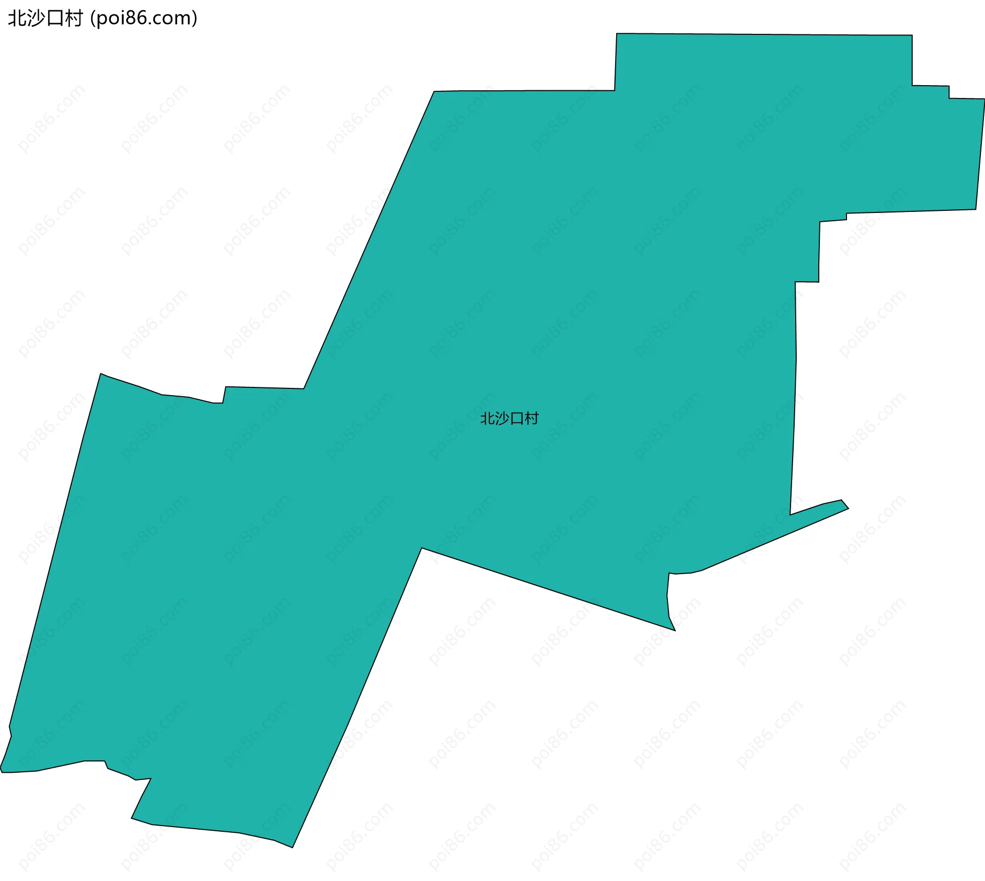 北沙口村边界地图