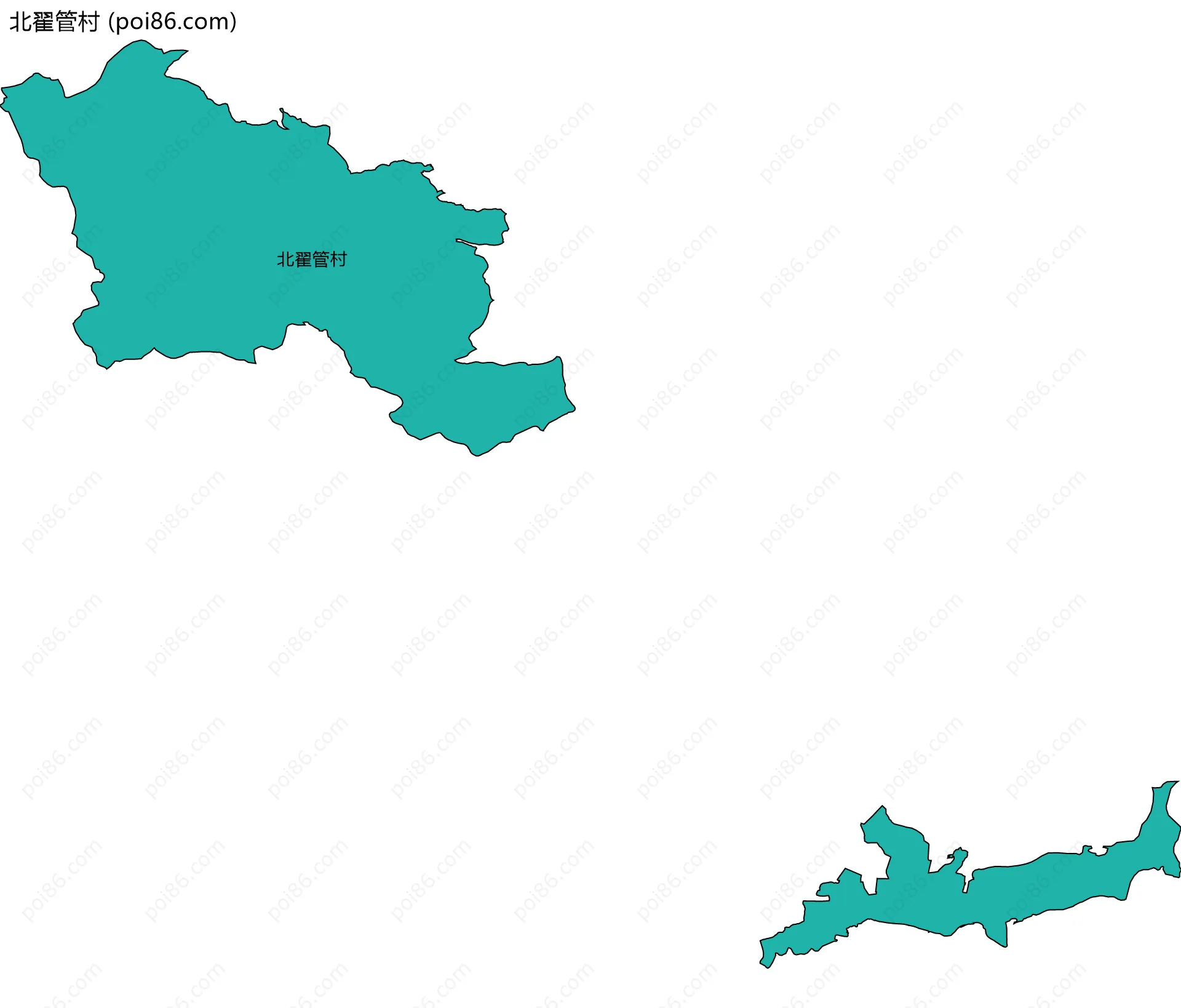 北翟管村边界地图