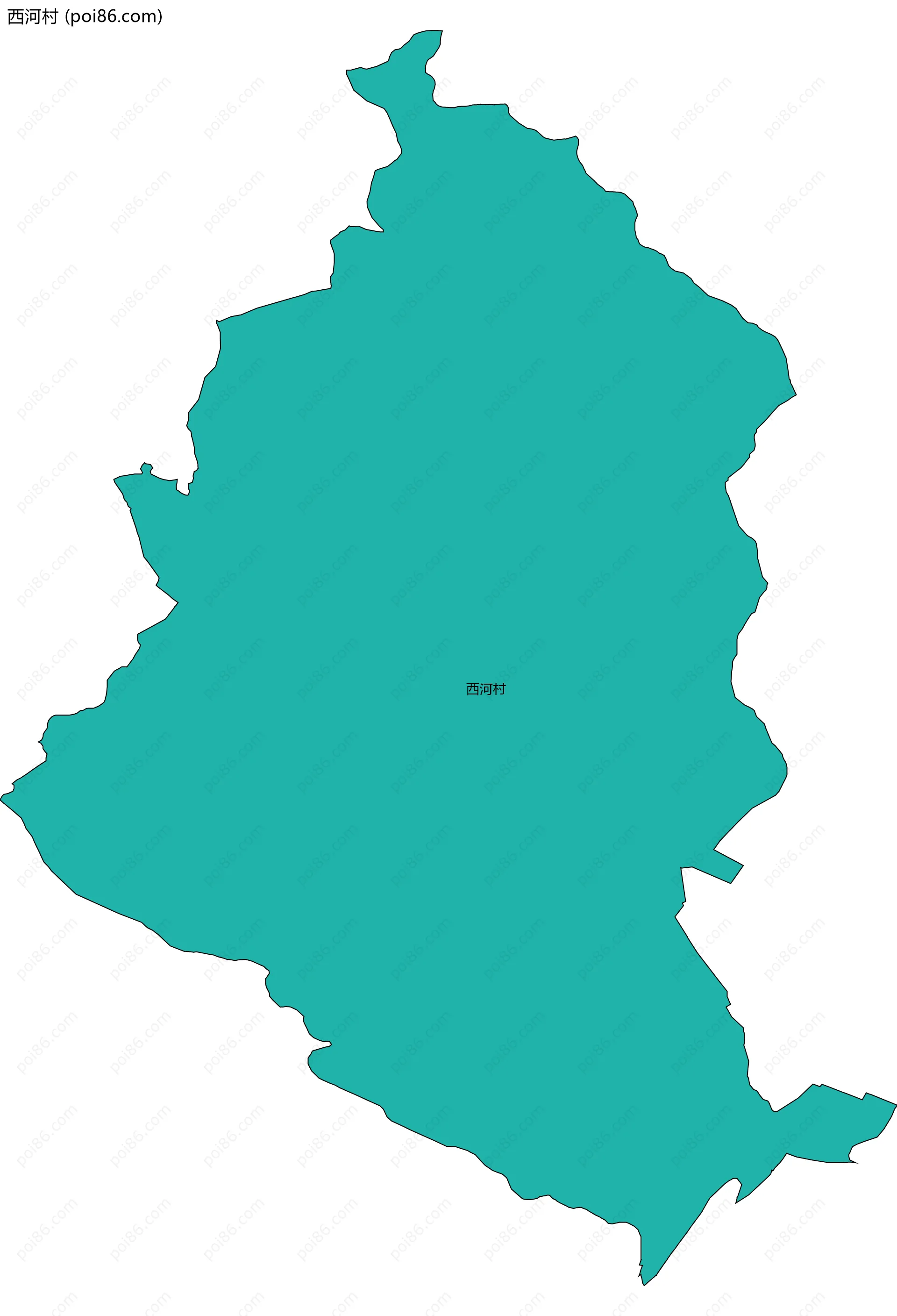 西河村边界地图