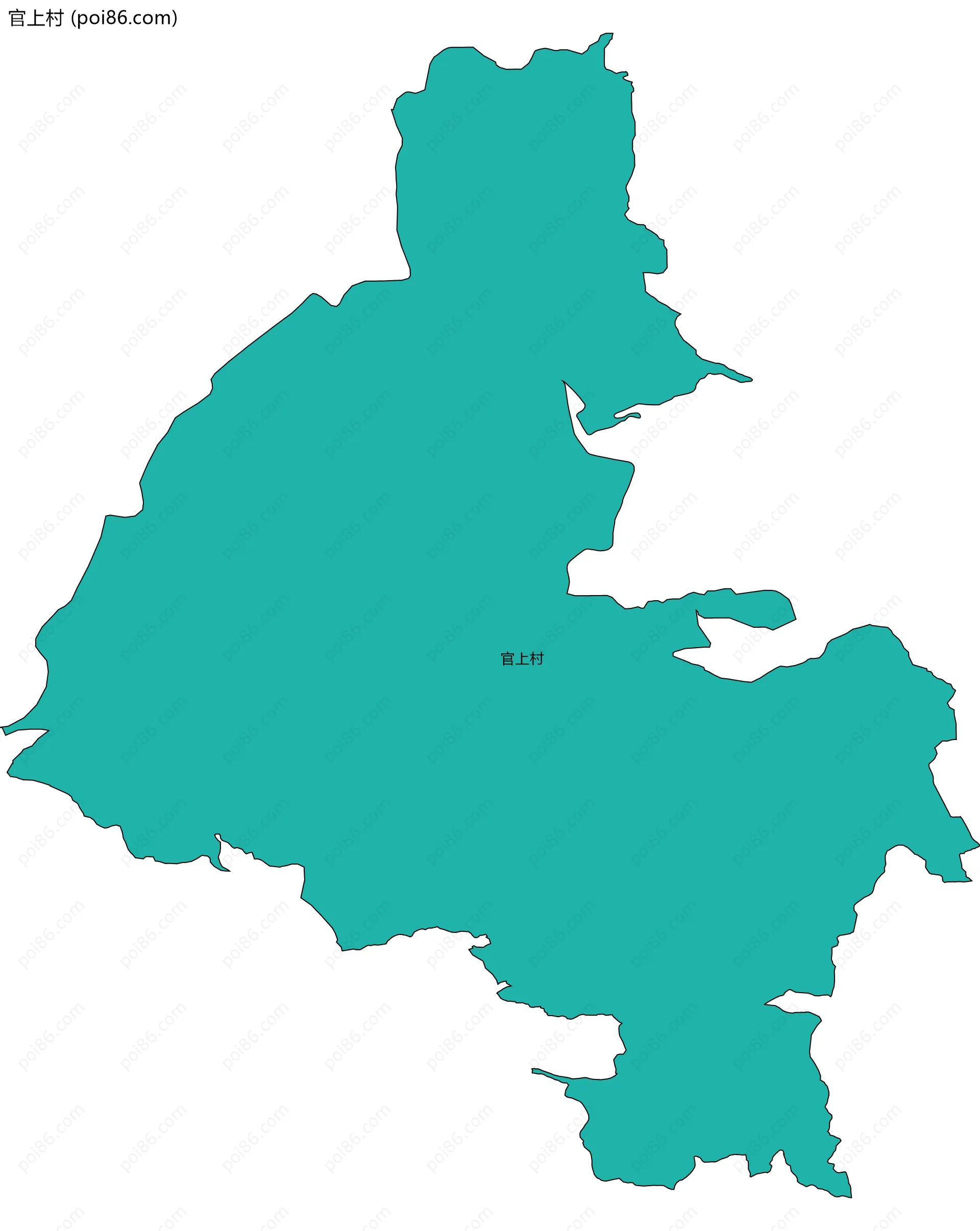 官上村边界地图