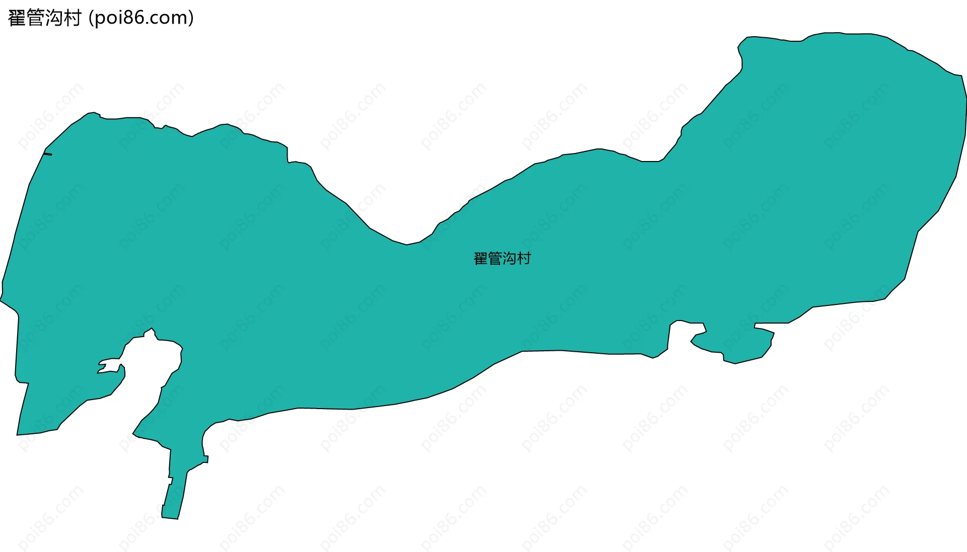 翟管沟村边界地图
