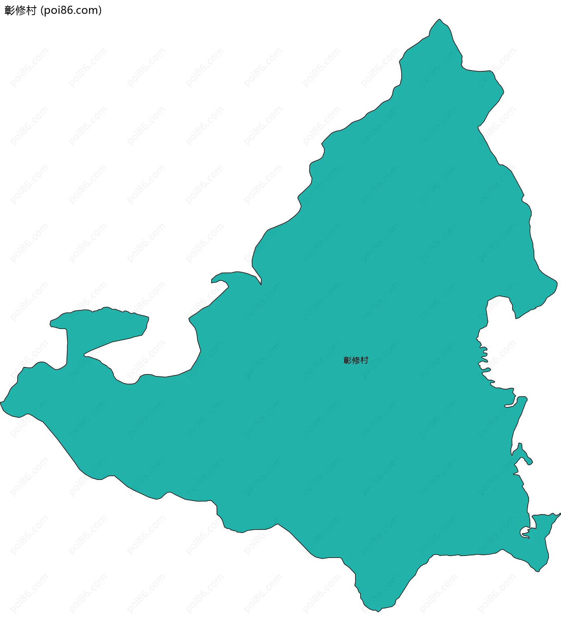 彰修村边界地图