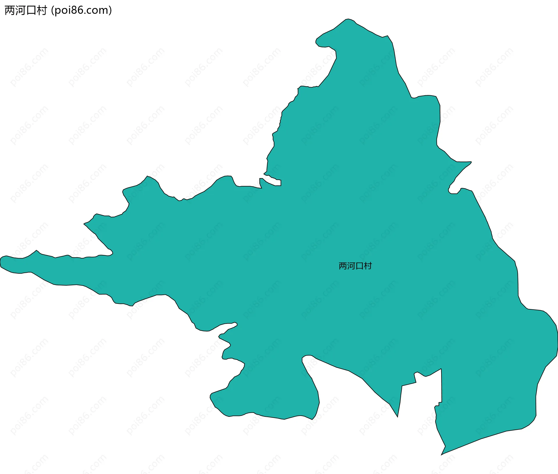 两河口村边界地图