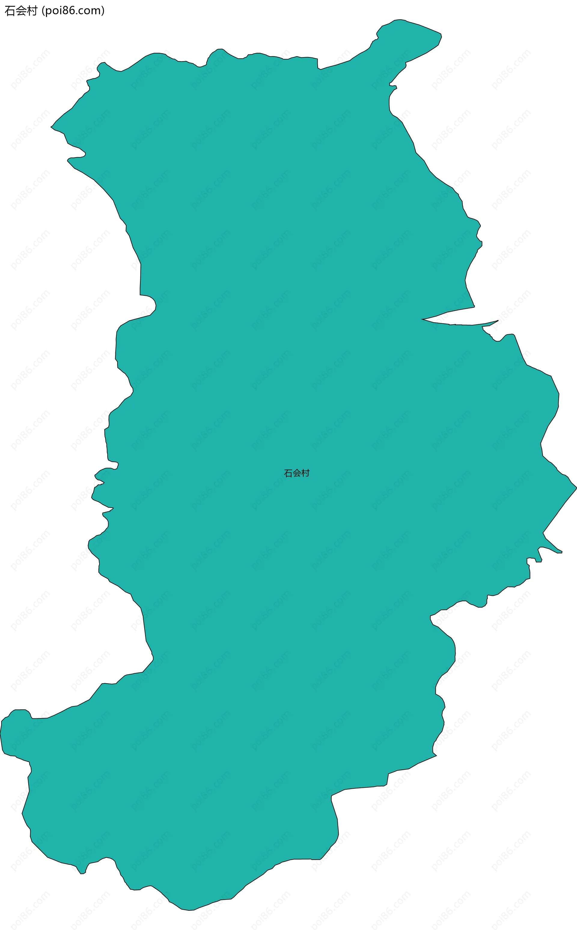 石会村边界地图