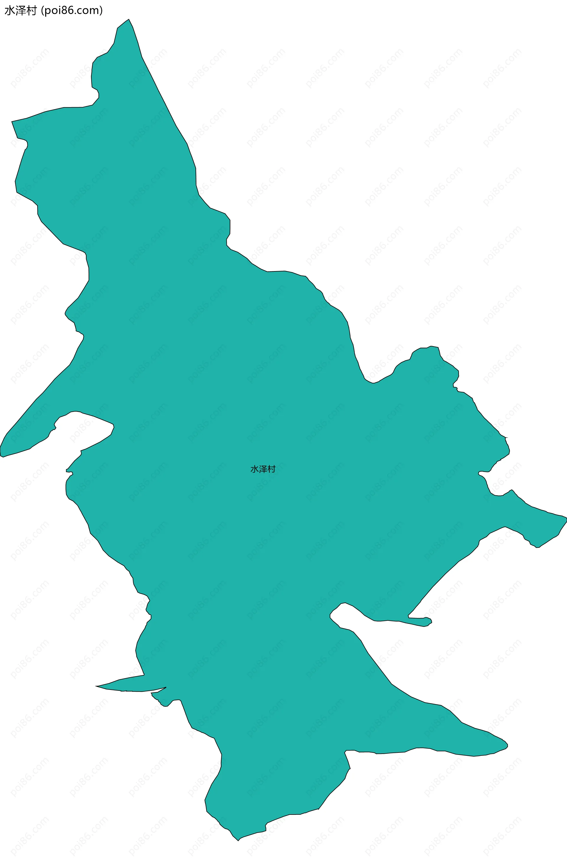 水泽村边界地图