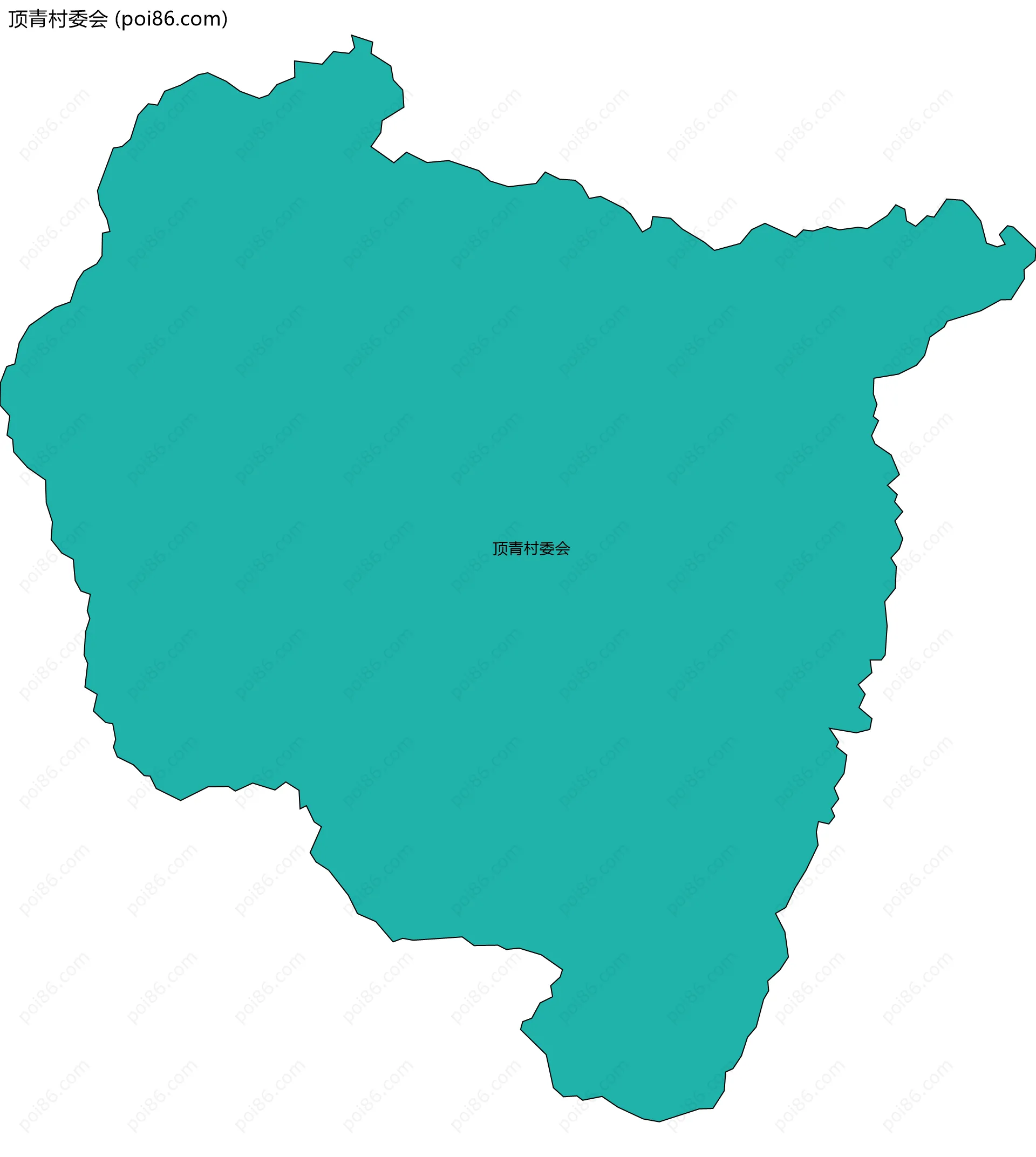 顶青村委会边界地图