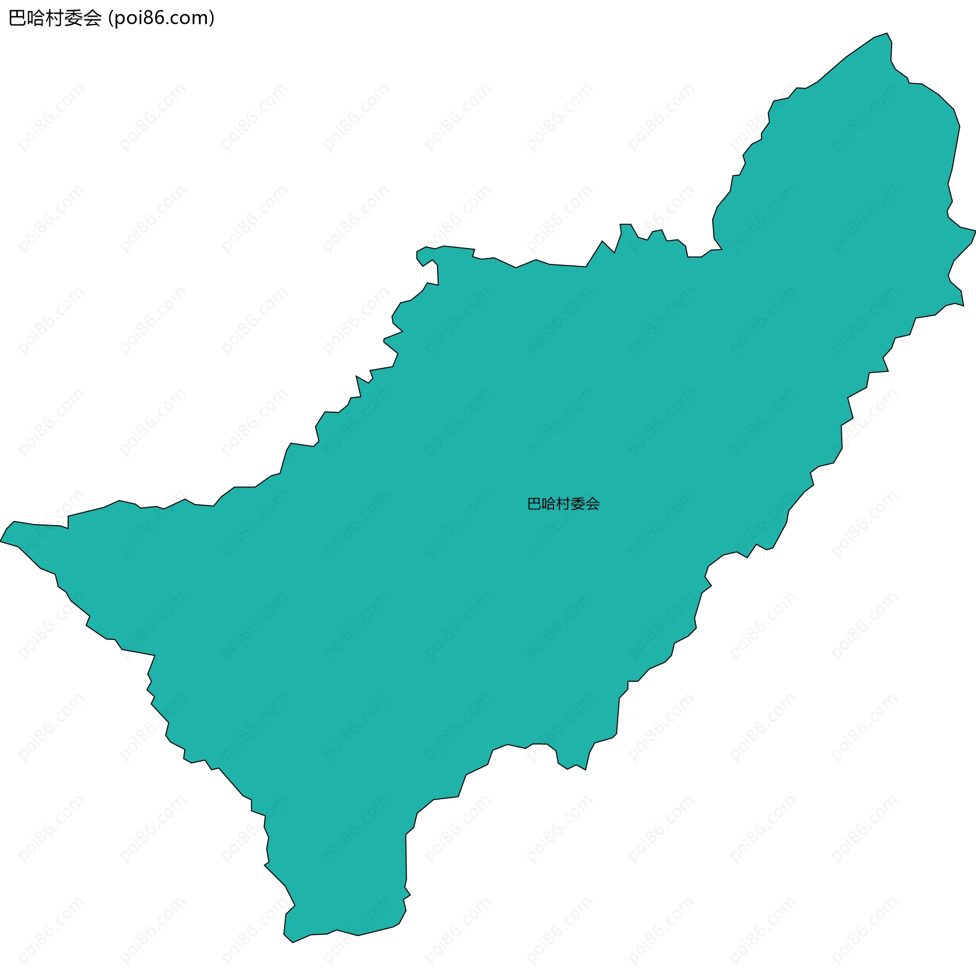 巴哈村委会边界地图