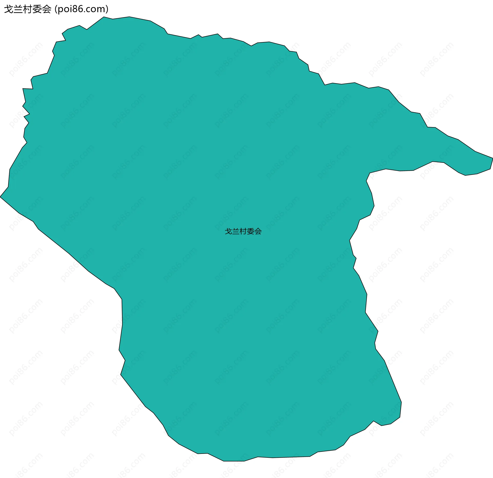 戈兰村委会边界地图