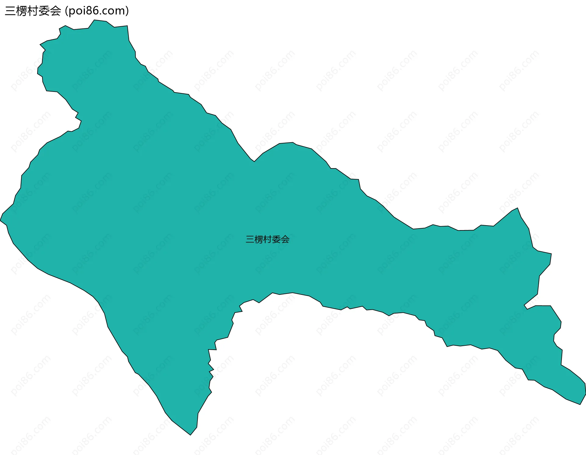 三楞村委会边界地图