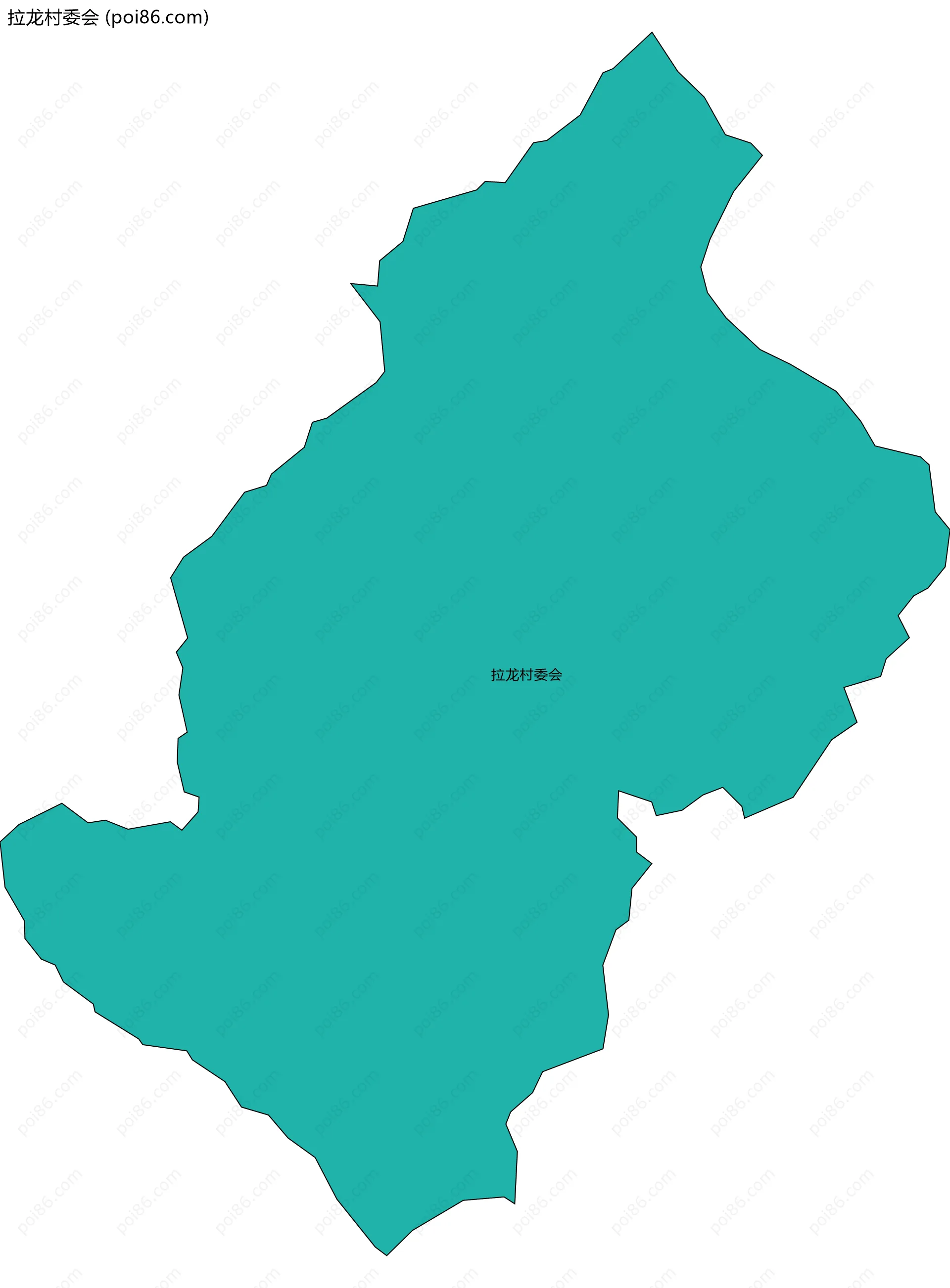 拉龙村委会边界地图