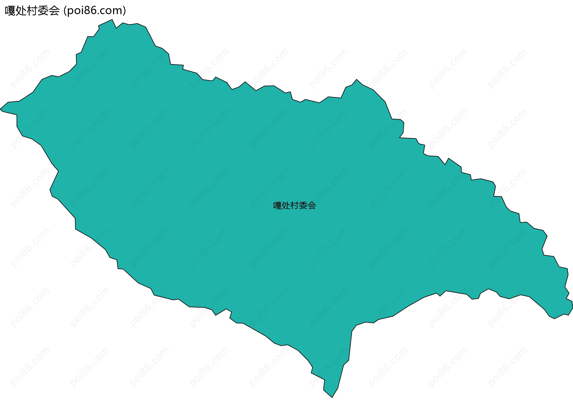 嘎处村委会边界地图