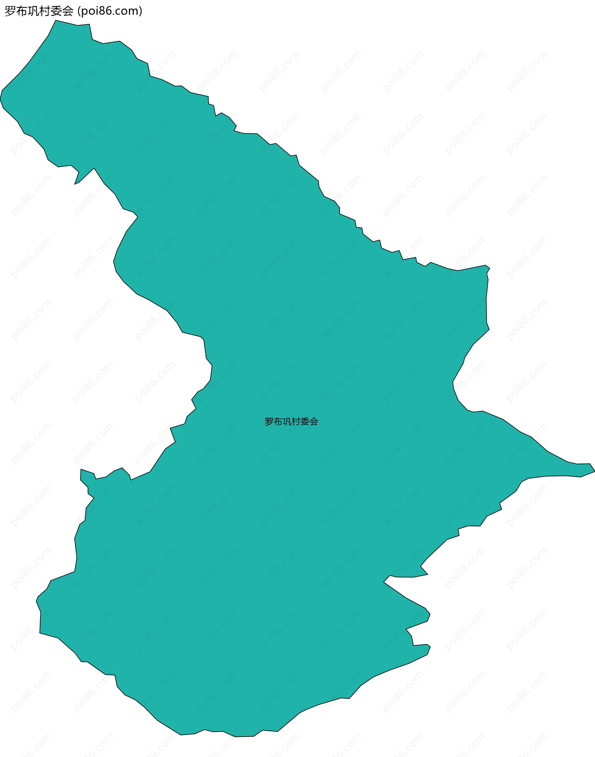 罗布巩村委会边界地图